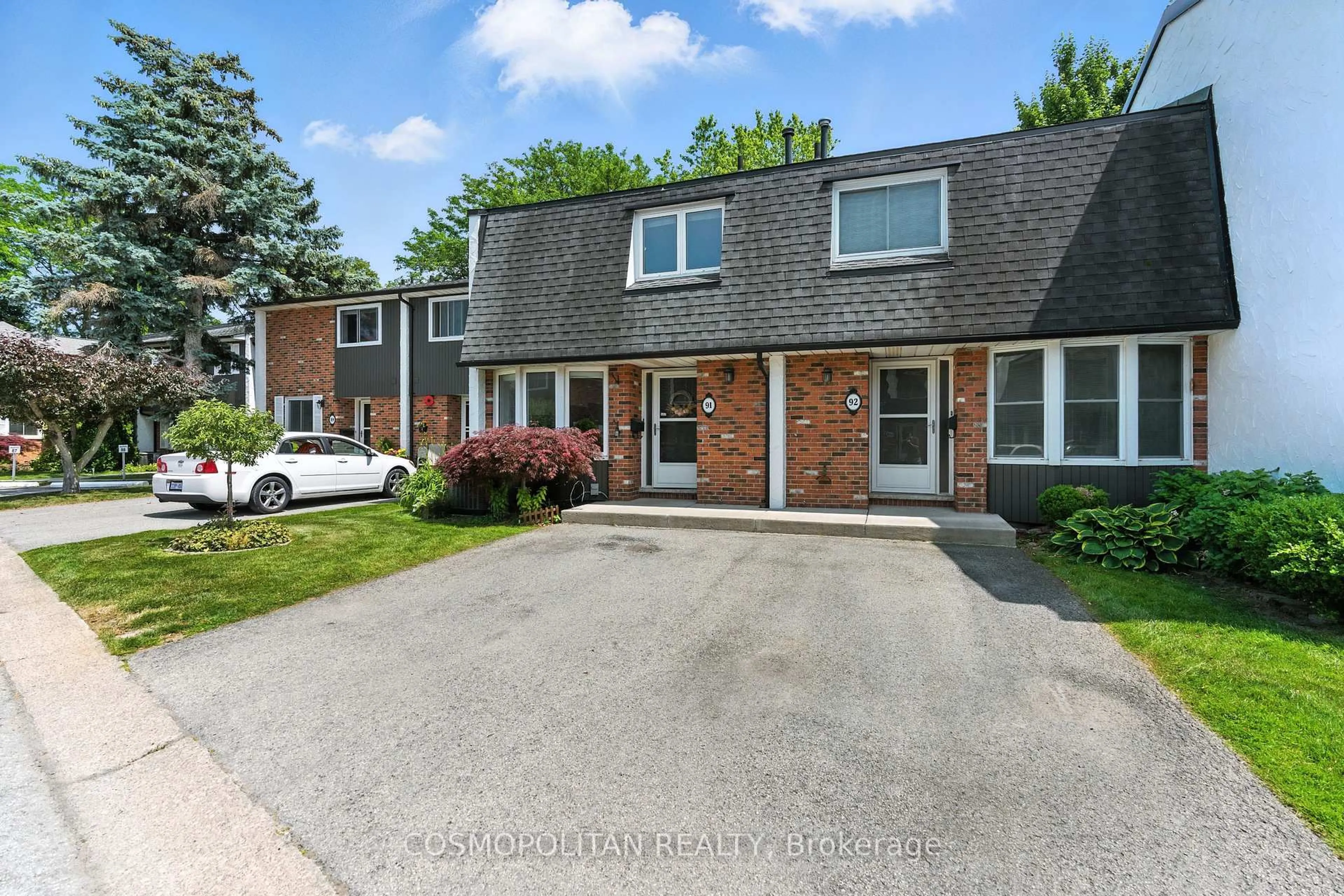 A pic from outside/outdoor area/front of a property/back of a property/a pic from drone, street for 77 Linwell Rd #91, St. Catharines Ontario L2N 6R1