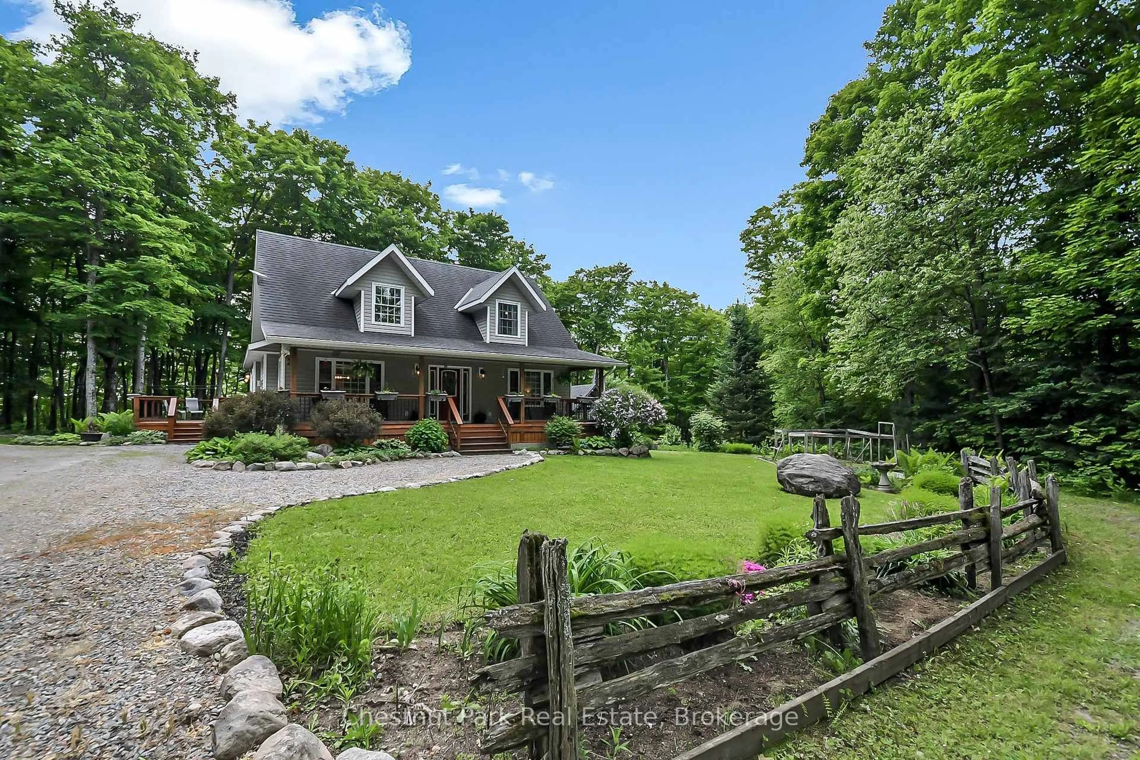 A pic from outside/outdoor area/front of a property/back of a property/a pic from drone, unknown for 865 Garage Rd, Armour Ontario P0A 1C0