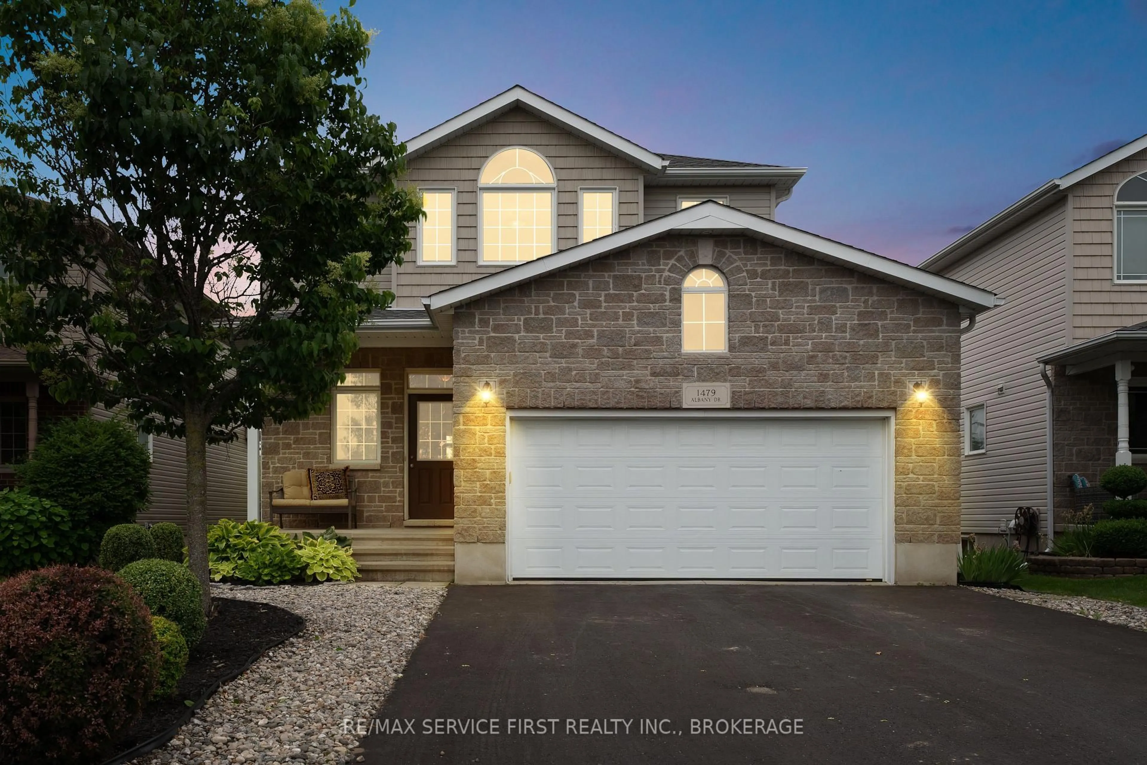 Home with vinyl exterior material, street for 1479 Albany Dr, Kingston Ontario K7P 0B8