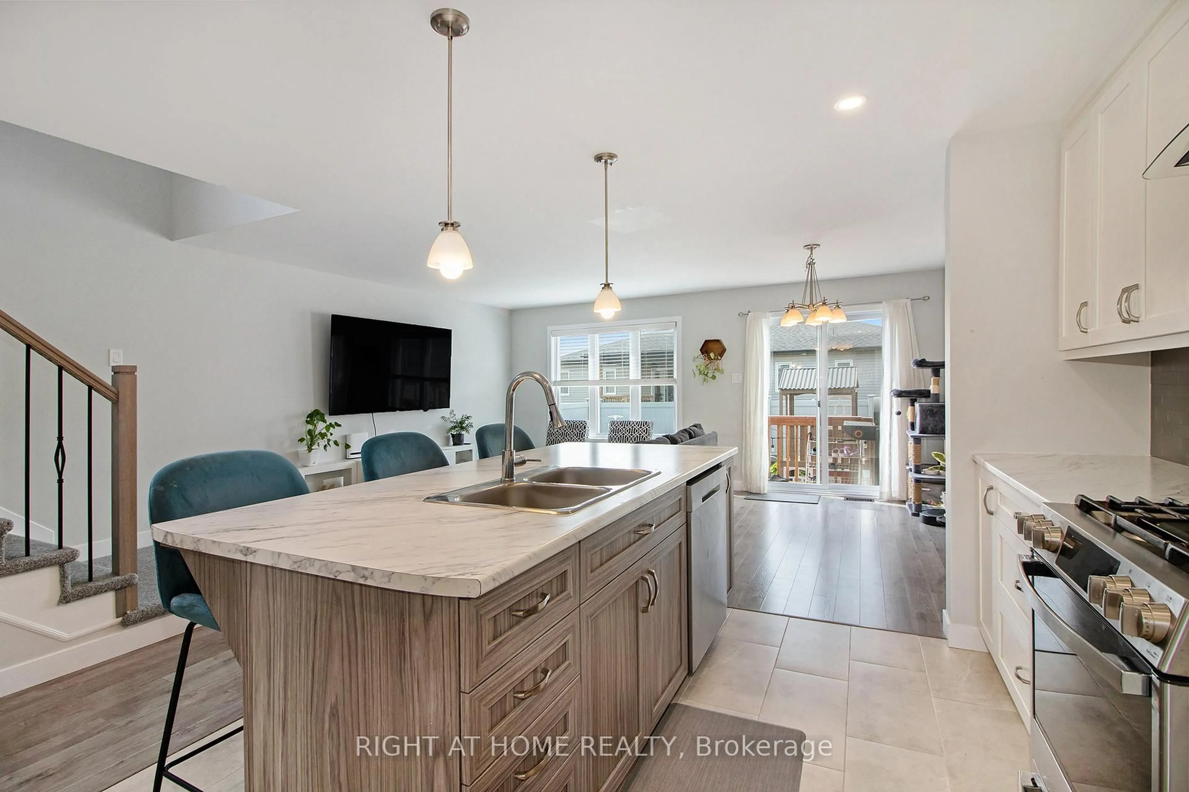 Open concept kitchen, ceramic/tile floor for 3 Flagstone Private Lane #A, North Stormont Ontario K0A 1R0