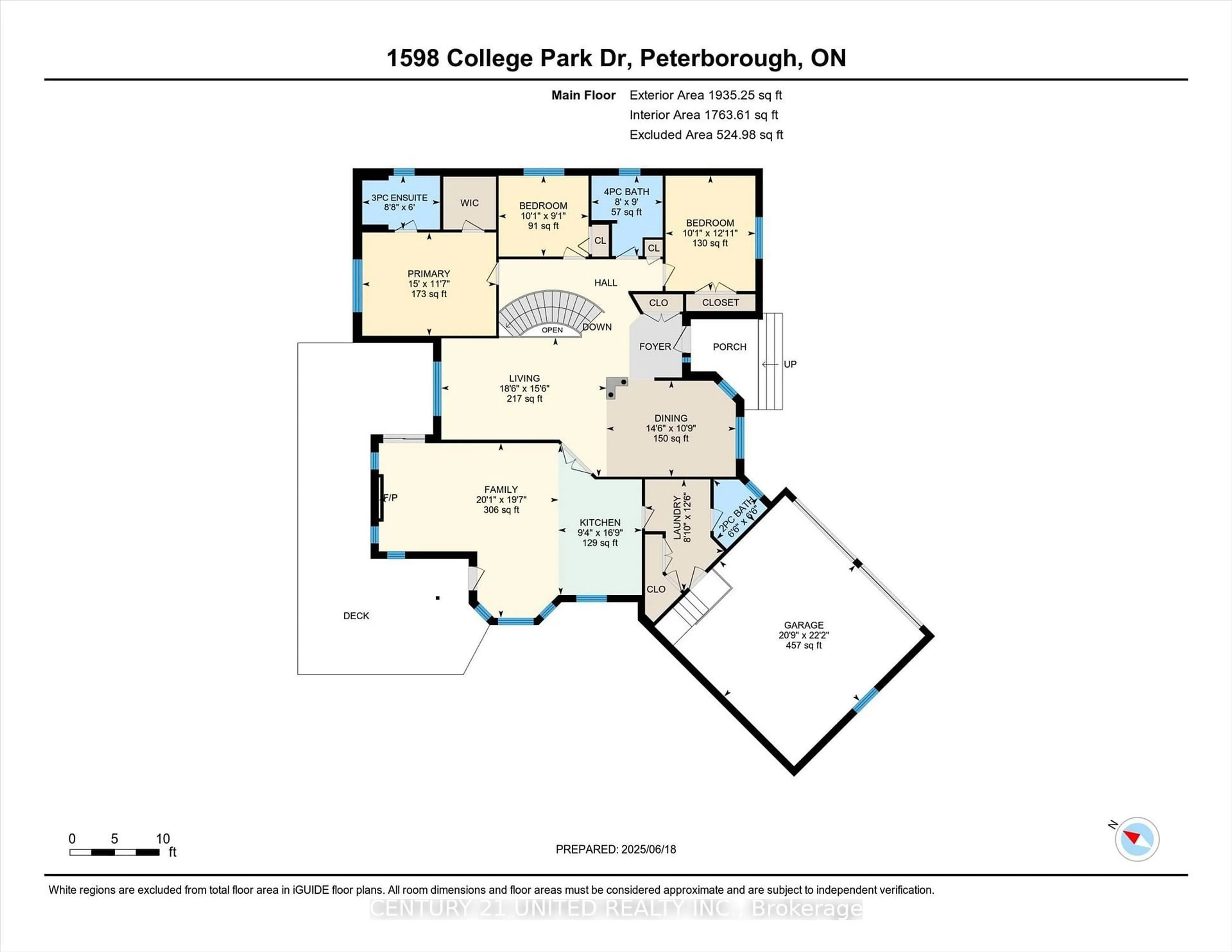 Floor plan for 1598 College Park Dr, Peterborough West Ontario K9K 2G9