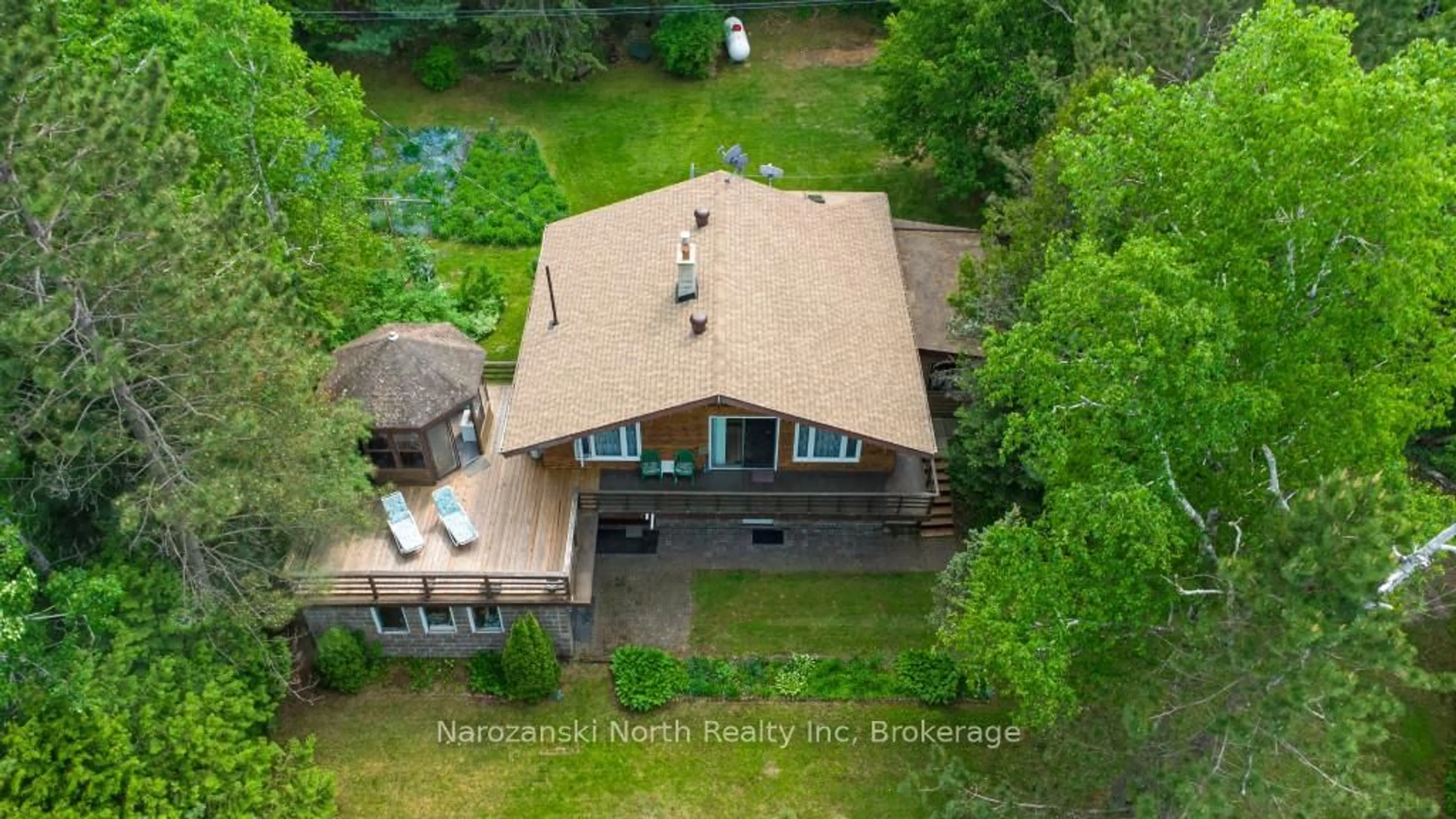 A pic from outside/outdoor area/front of a property/back of a property/a pic from drone, unknown for 1379 B Owl's Nest Rd, French River Ontario P0M 1A0