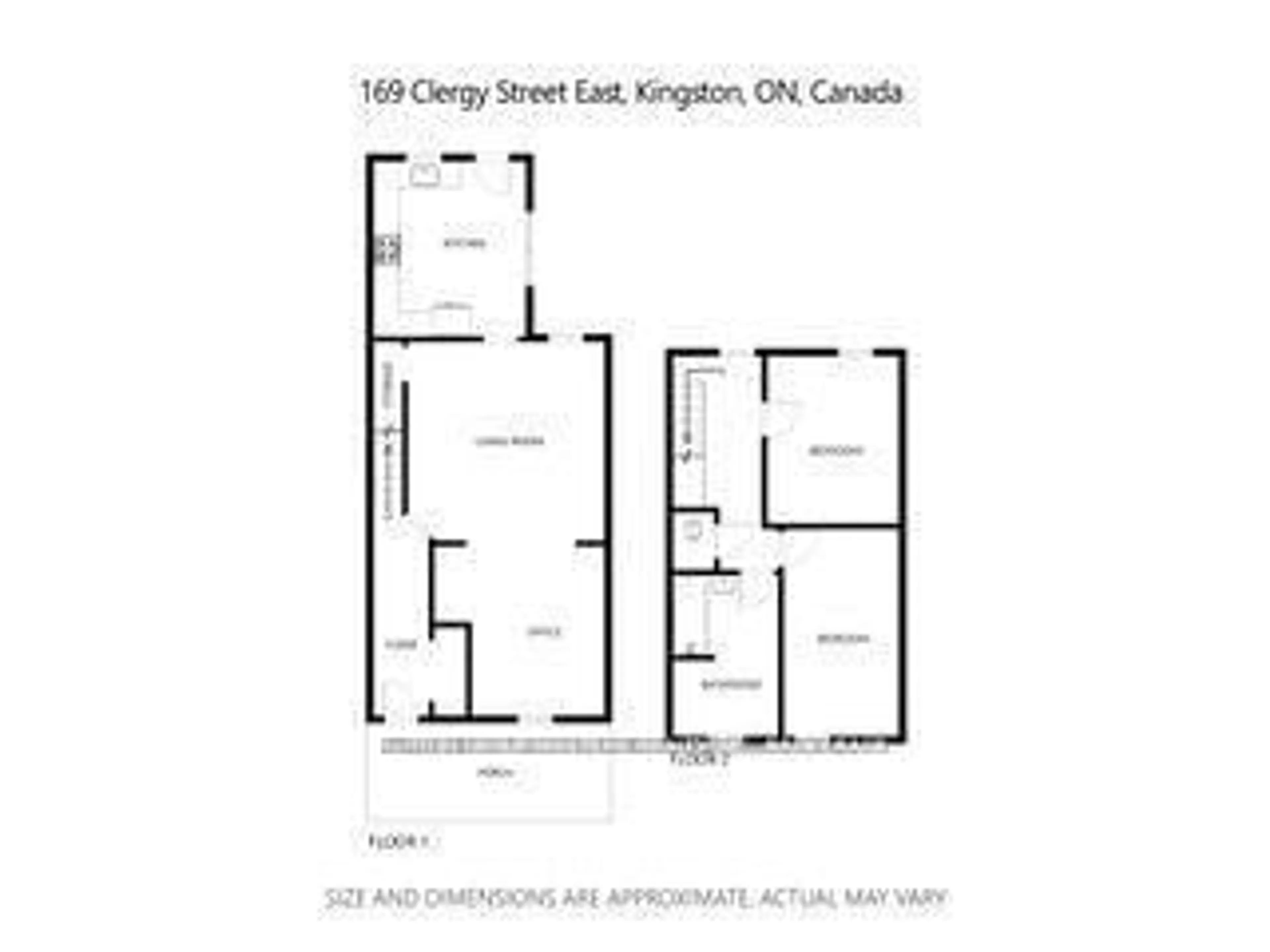 Floor plan for 169 Clergy St, Kingston Ontario K7K 3S6