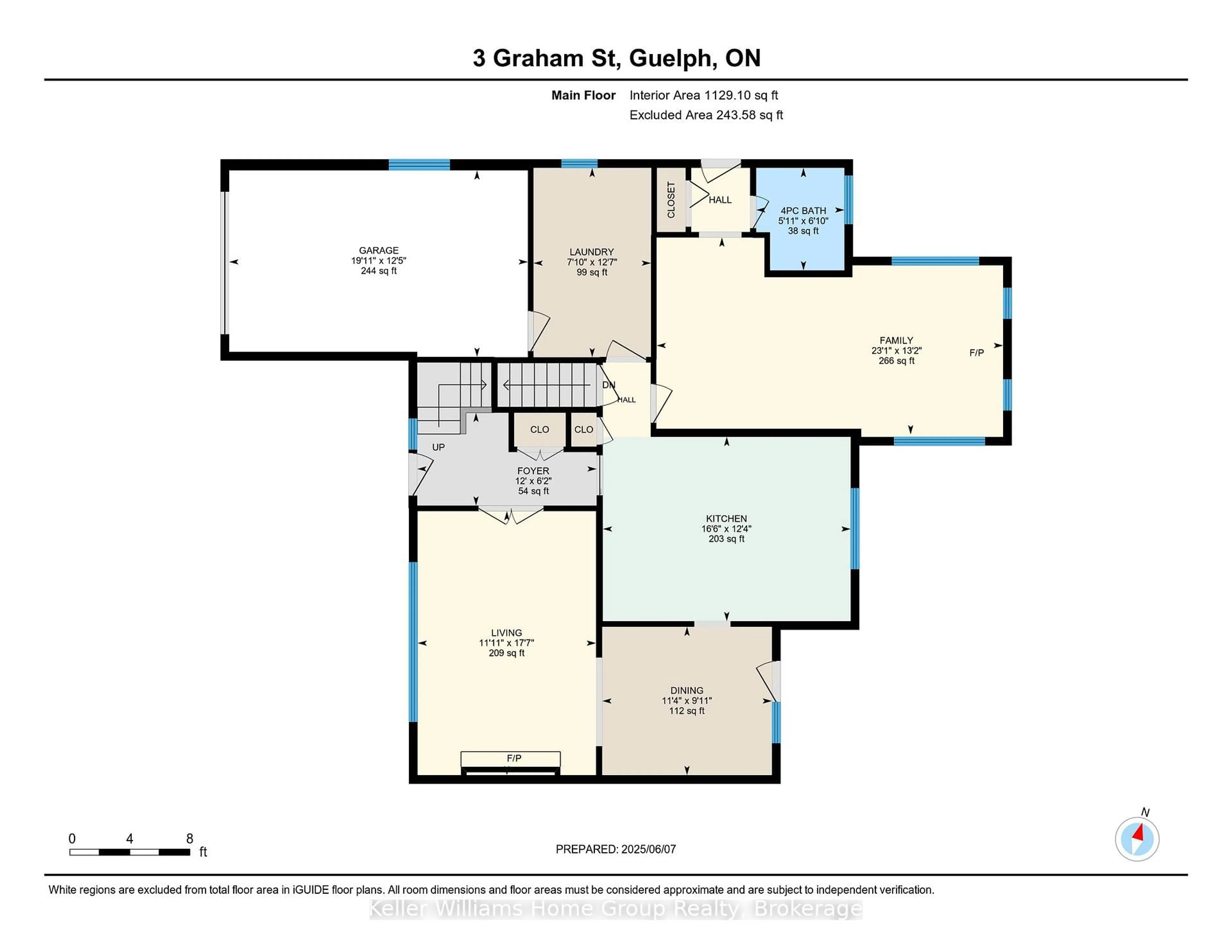 Floor plan for 3 Graham St, Guelph Ontario N1G 2B6