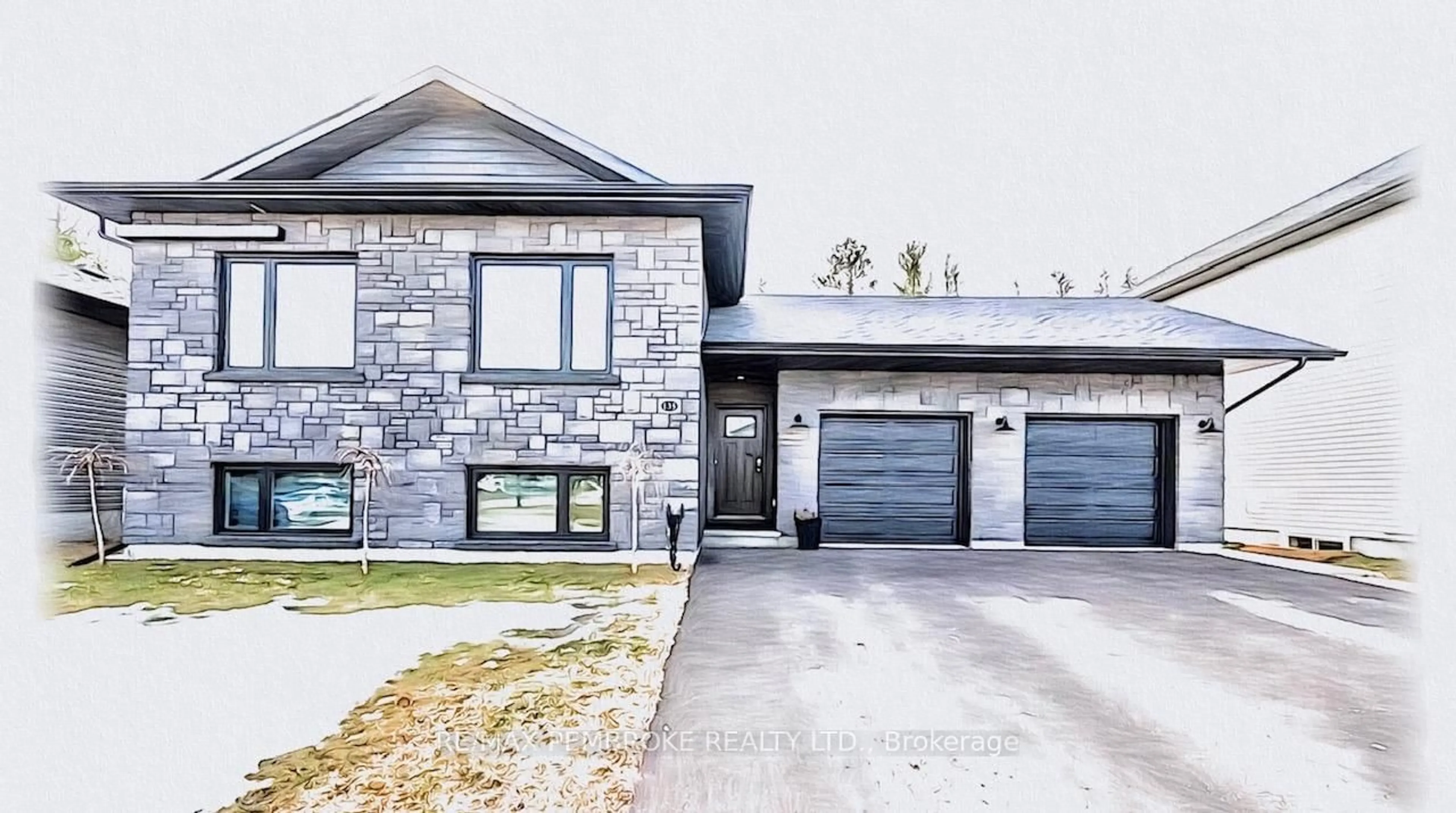 Home with brick exterior material, street for 30 Jade Ave, Petawawa Ontario K8H 0E5