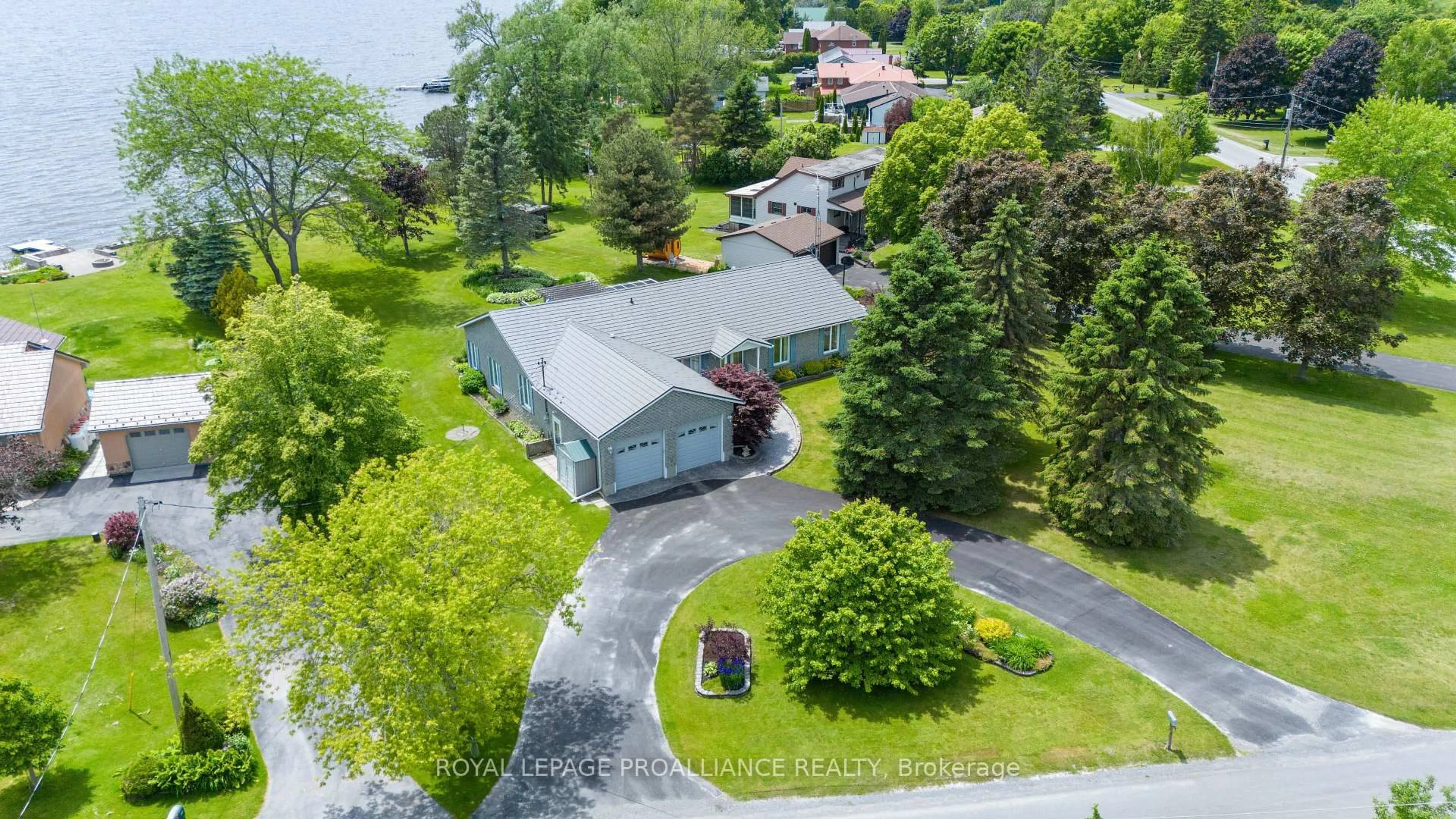 A pic from outside/outdoor area/front of a property/back of a property/a pic from drone, water/lake/river/ocean view for 190 Hiscock Shores Rd, Prince Edward County Ontario K0K 1L0