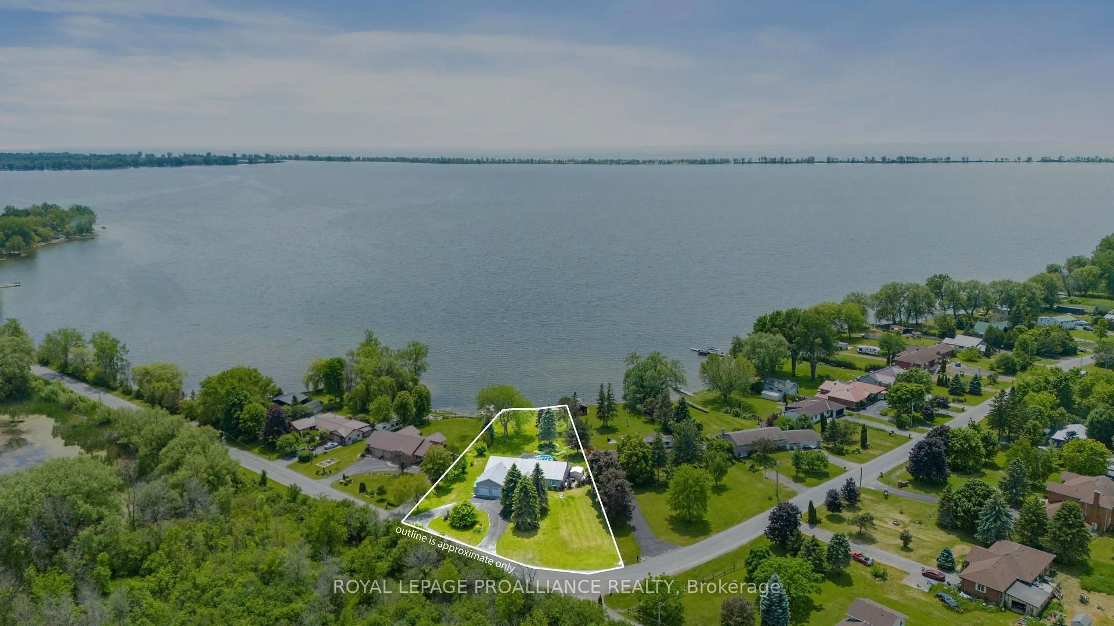 A pic from outside/outdoor area/front of a property/back of a property/a pic from drone, water/lake/river/ocean view for 190 Hiscock Shores Rd, Prince Edward County Ontario K0K 1L0