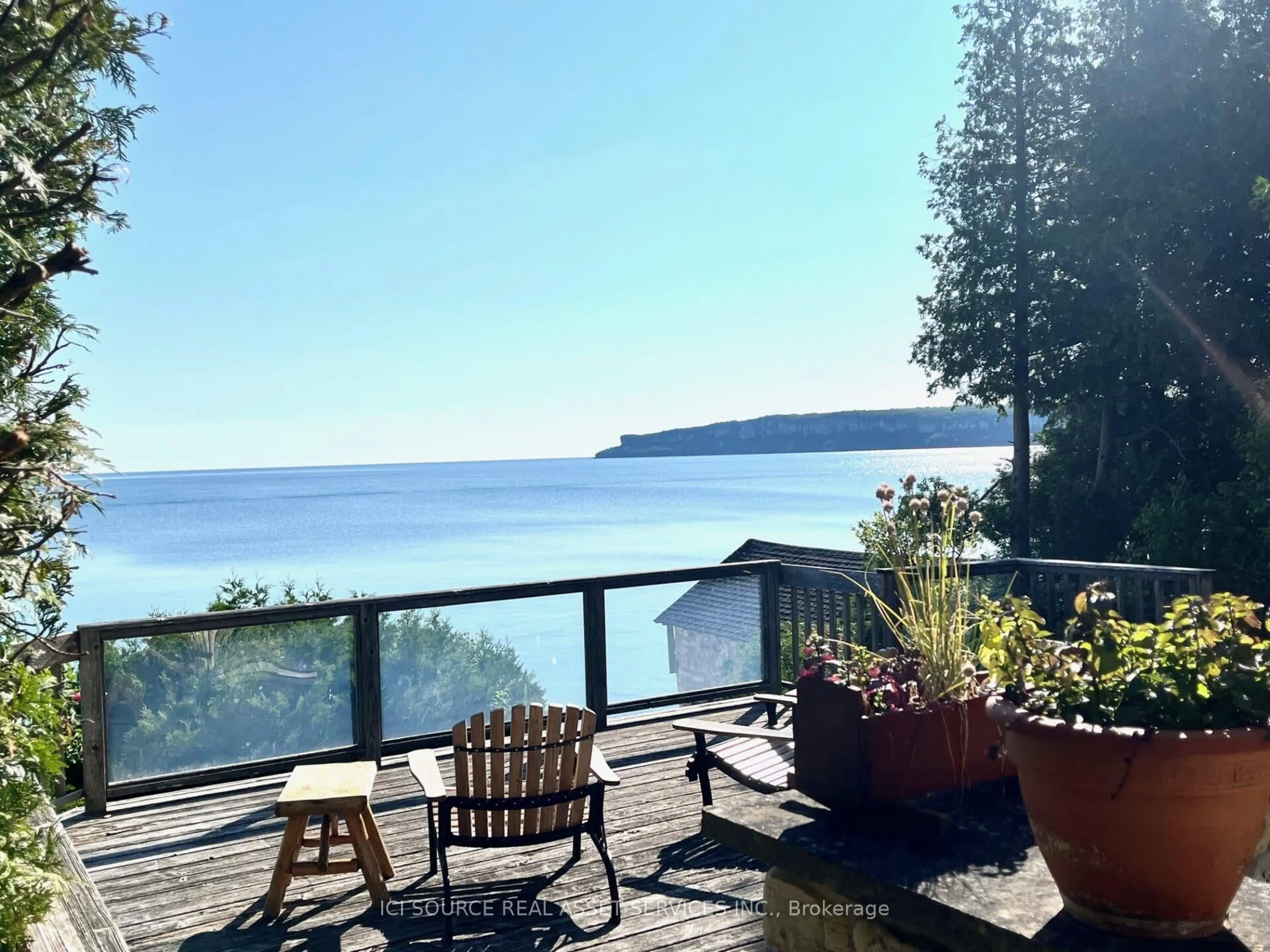 Patio, water/lake/river/ocean view for 60 Isthmus Bay Rd, Northern Bruce Peninsula Ontario N0H 1W0