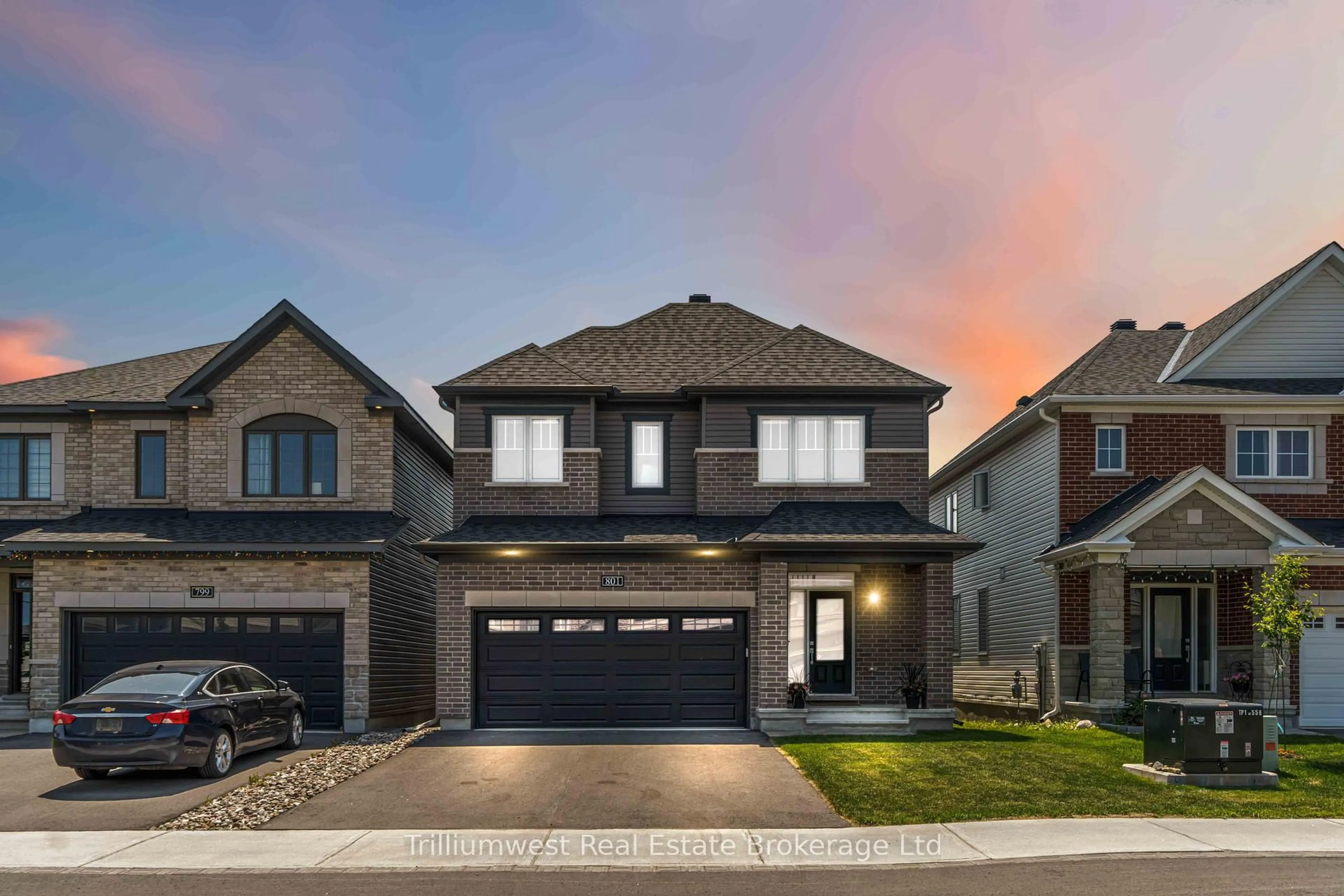 Home with brick exterior material, street for 801 Cappamore Dr, Ottawa Ontario K2J 6V6
