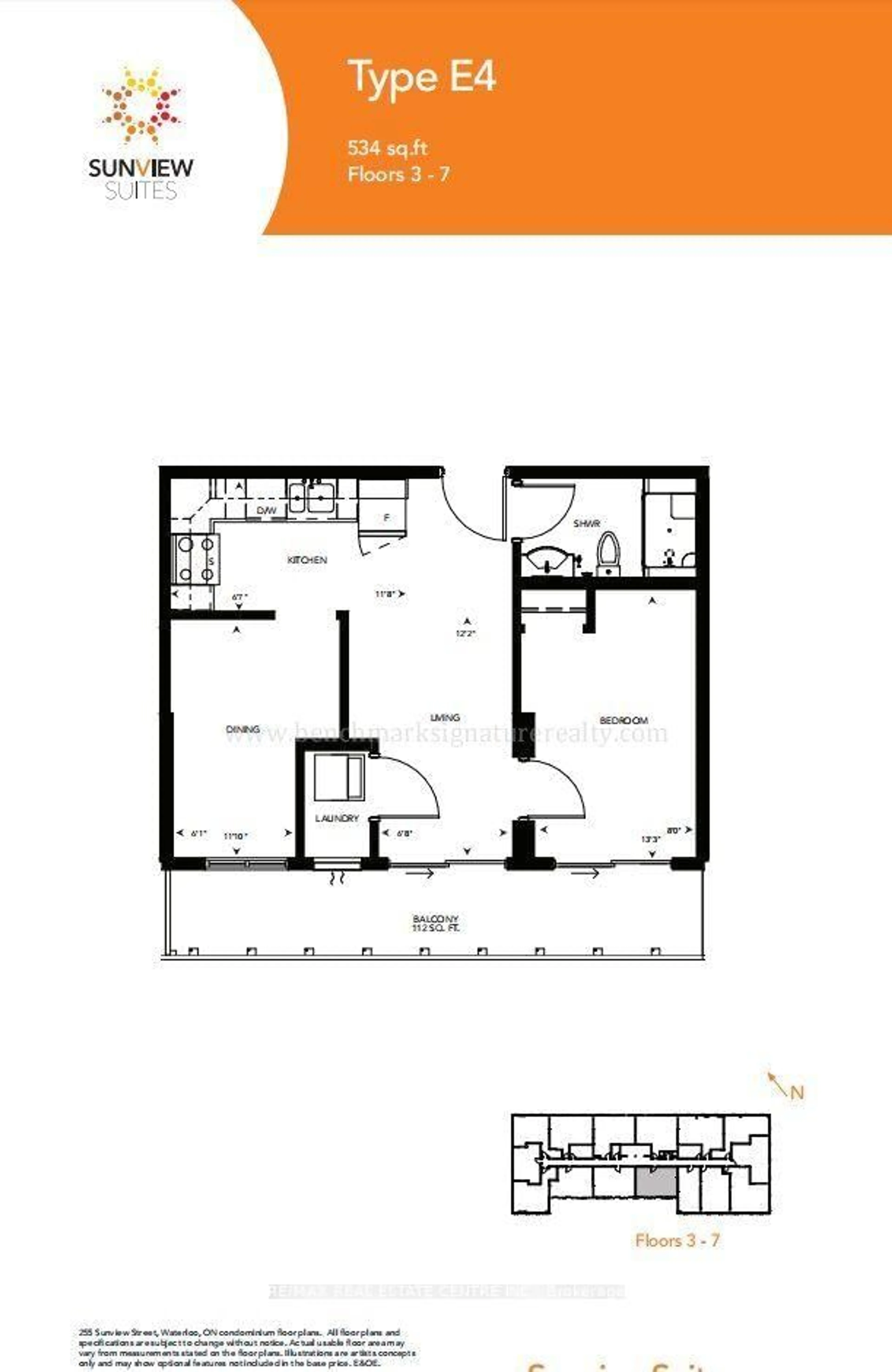 Floor plan for 258B Sunview St #279, Waterloo Ontario N2L 3V9