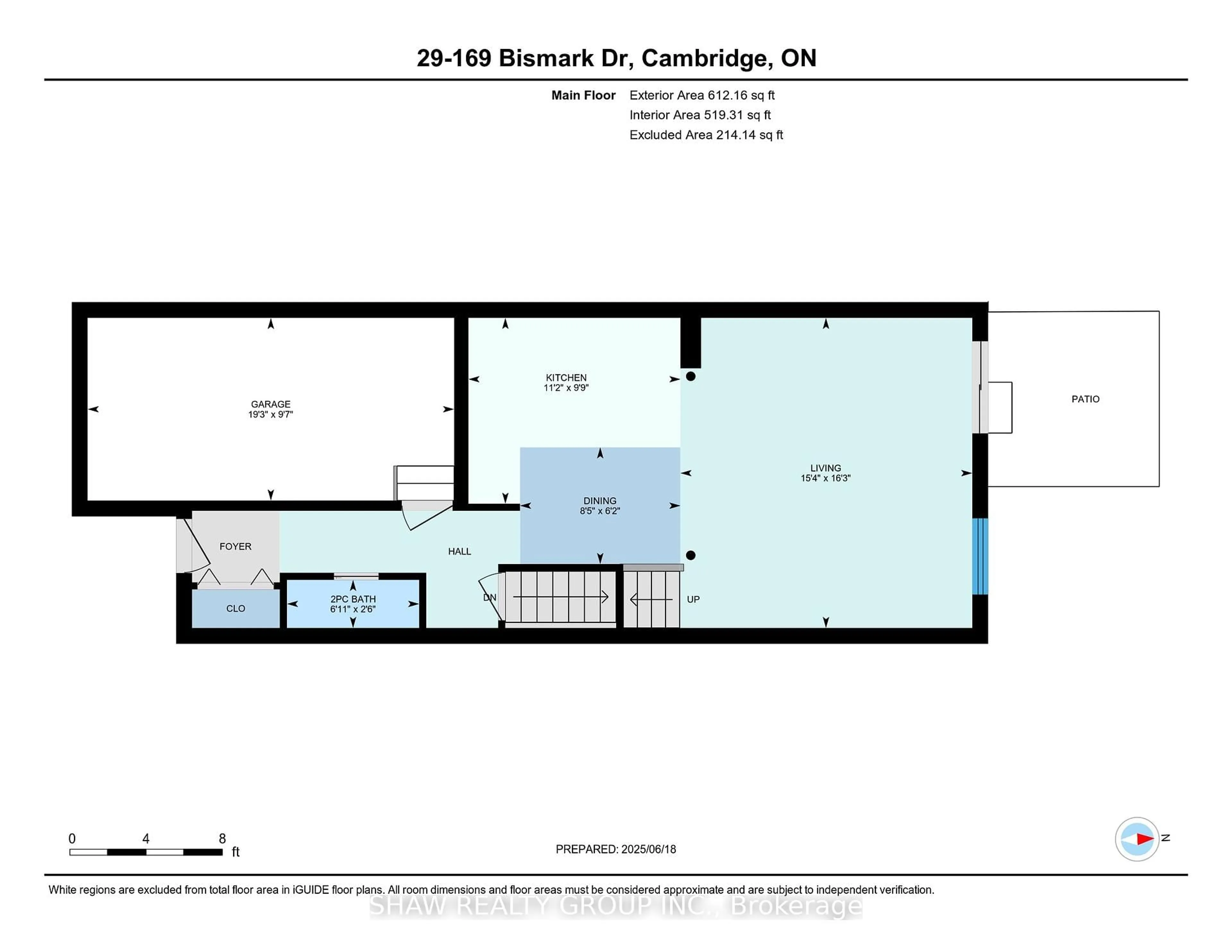 Floor plan for 169 Bismark Dr #29, Cambridge Ontario N1S 5B9