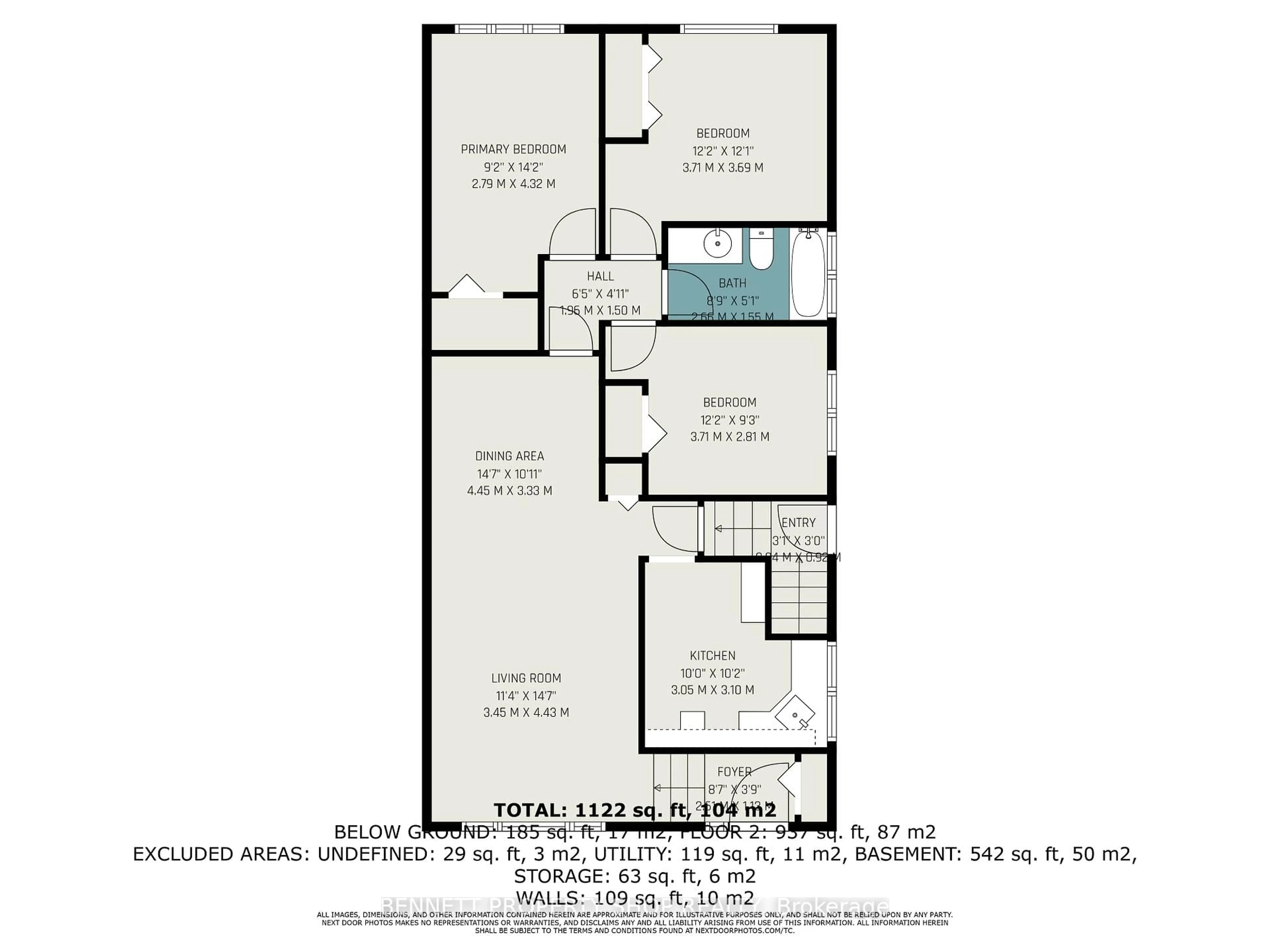 Floor plan for 1318 Highgate Rd, Ottawa Ontario K2C 2Y6