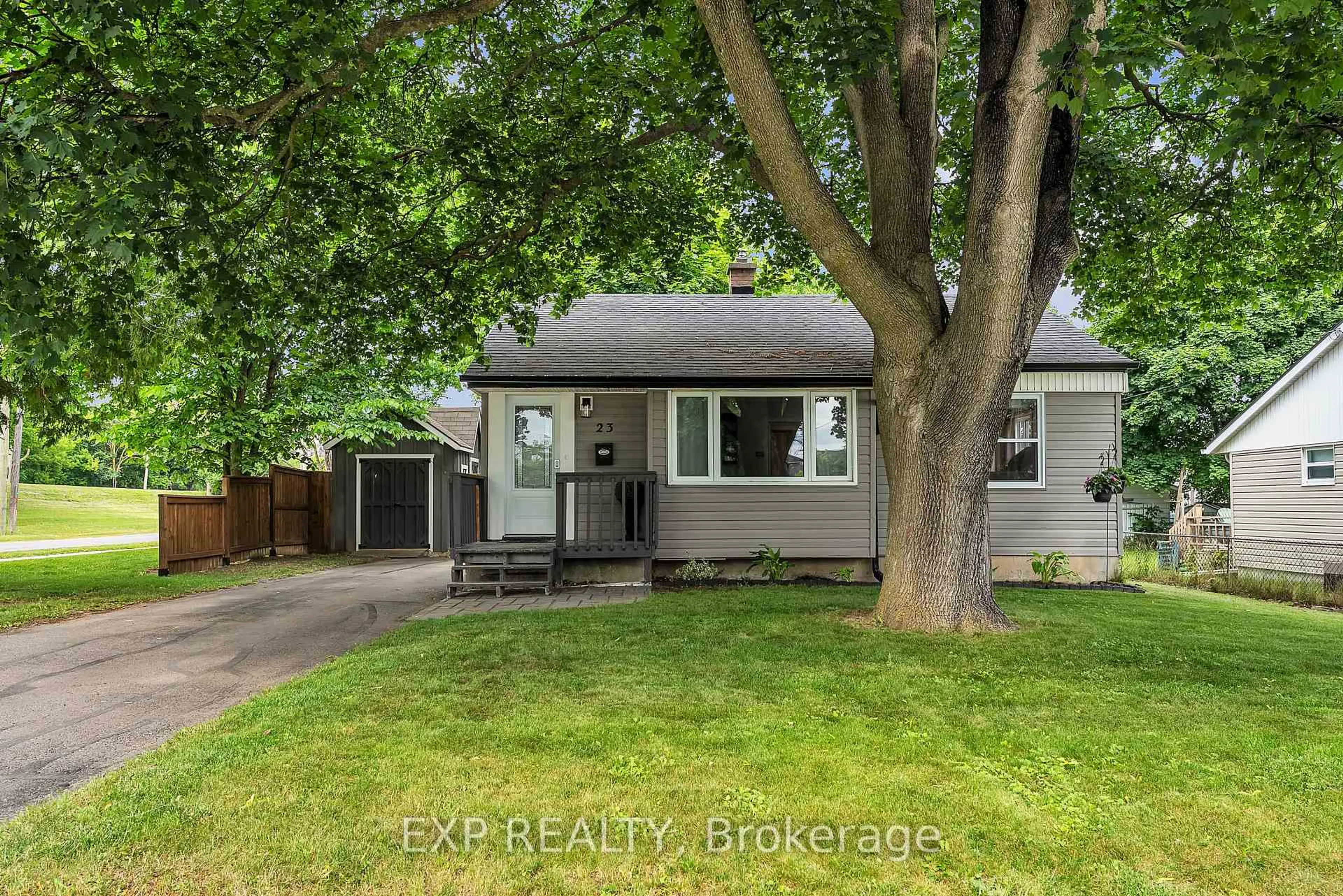 Home with vinyl exterior material, street for 23 Fourth St, Belleville Ontario K8N 4R9