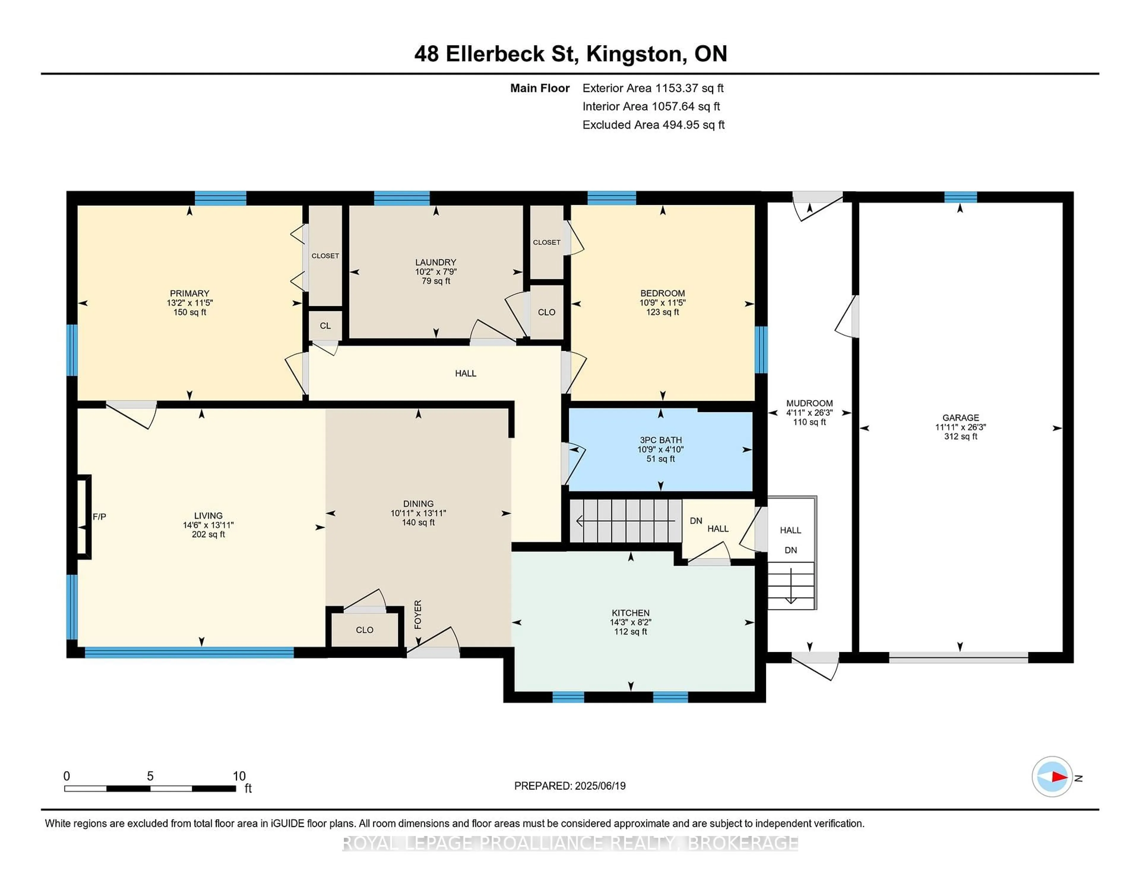 Floor plan for 48 Ellerbeck St, Kingston Ontario K7L 4H7