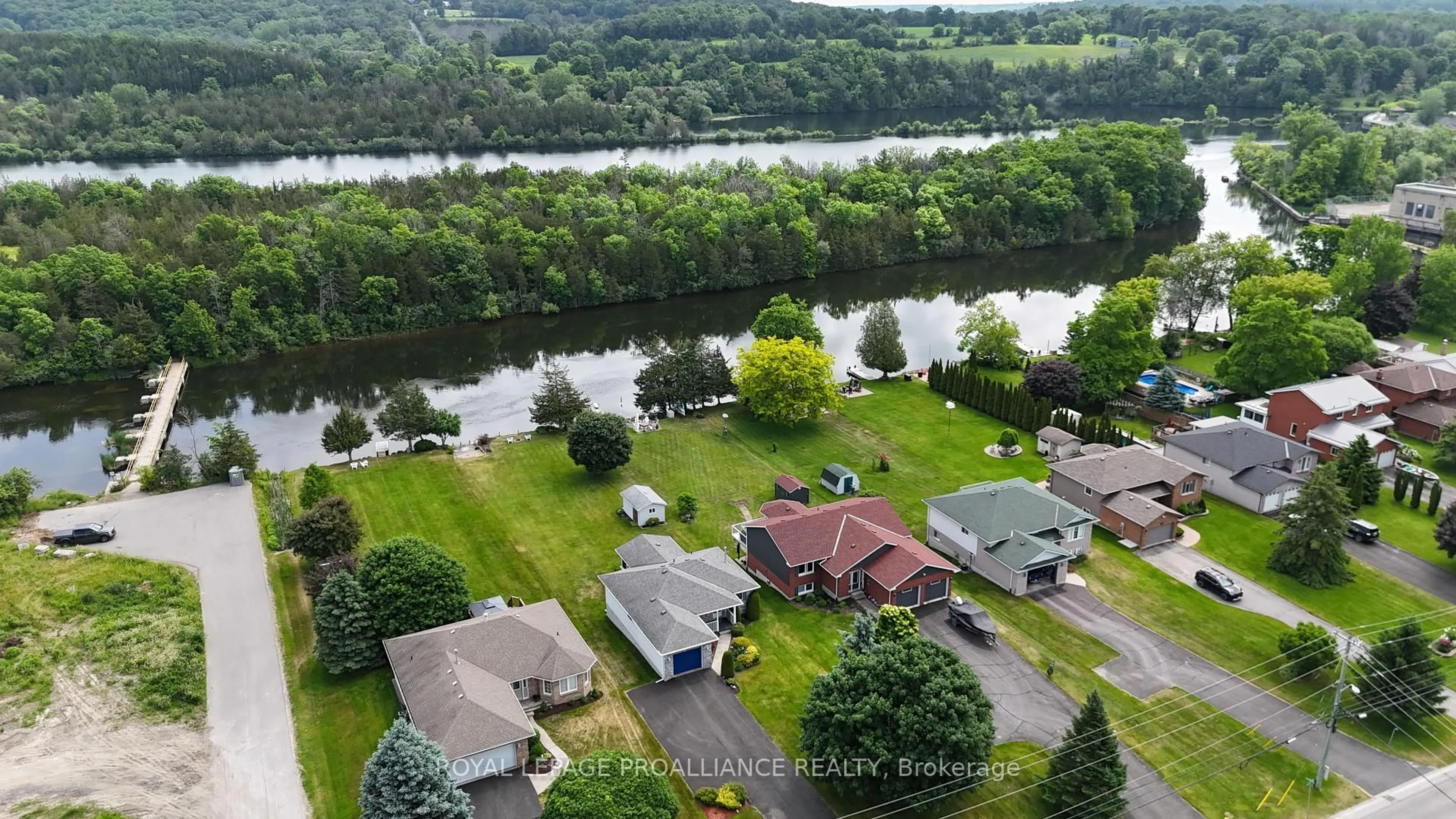 A pic from outside/outdoor area/front of a property/back of a property/a pic from drone, water/lake/river/ocean view for 244 North Trent St, Hastings Ontario K0K 2C0
