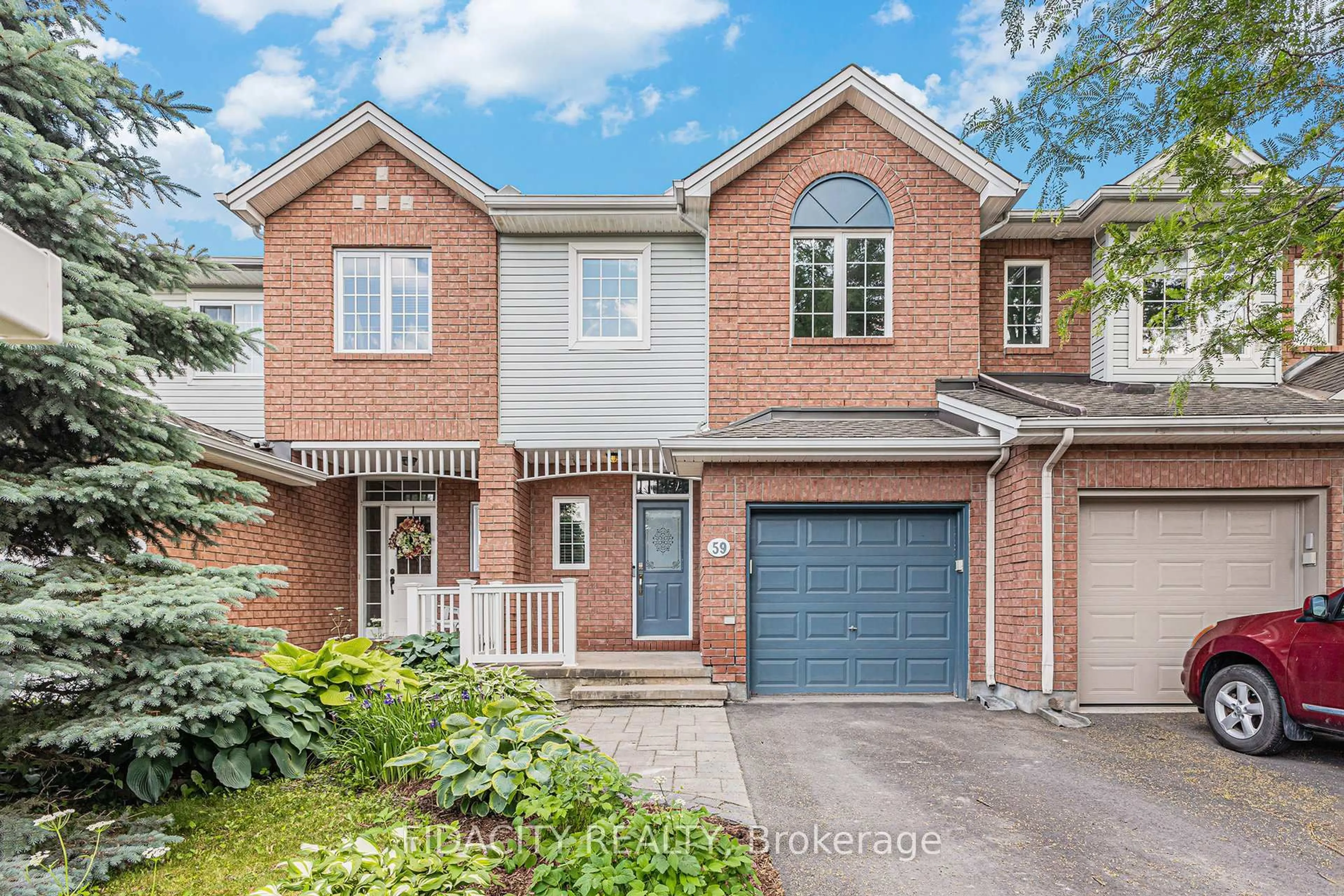 Home with brick exterior material, street for 59 Bishops Mills Way, Ottawa Ontario K2K 3C1