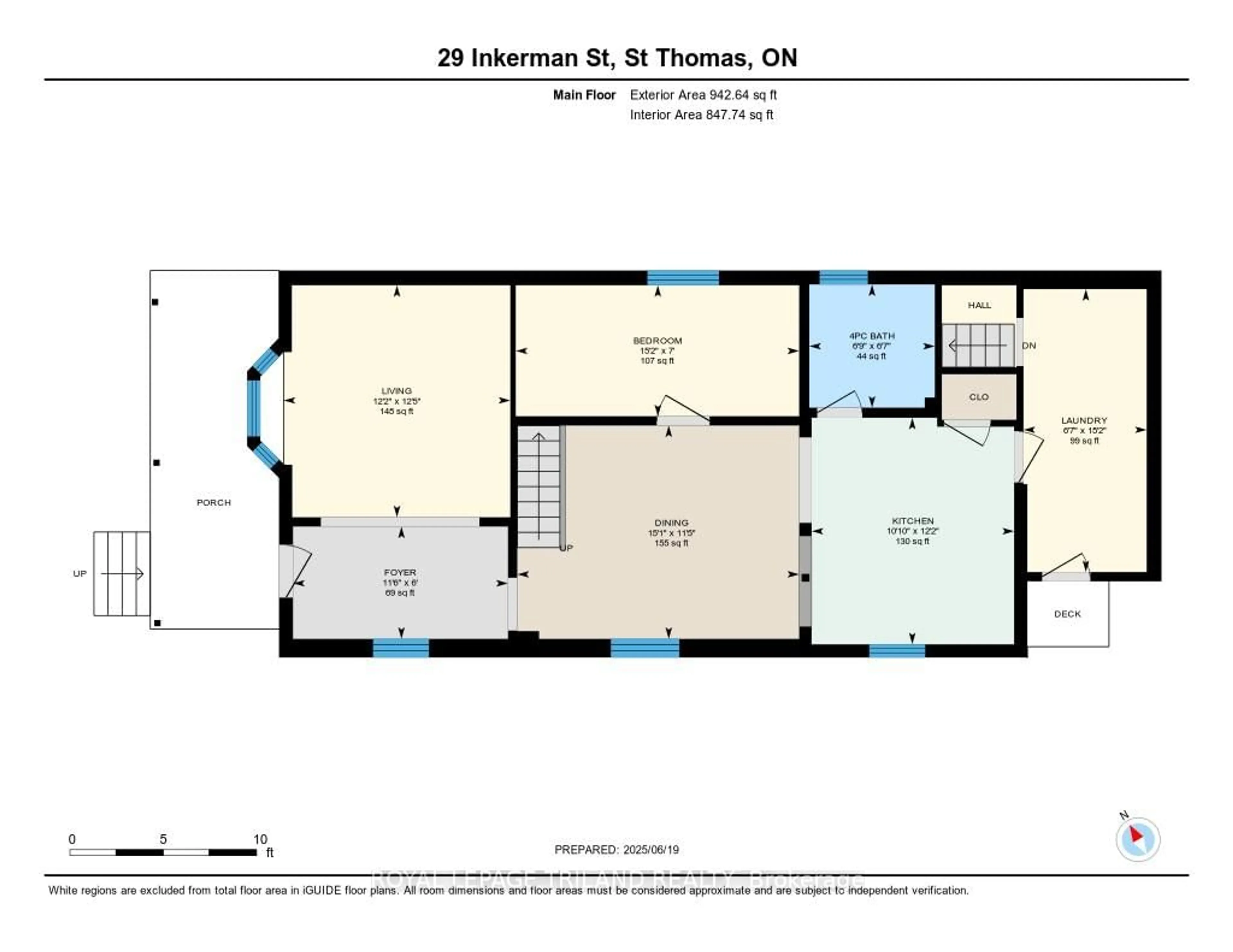 Floor plan for 29 Inkerman St, St. Thomas Ontario N5P 3E9