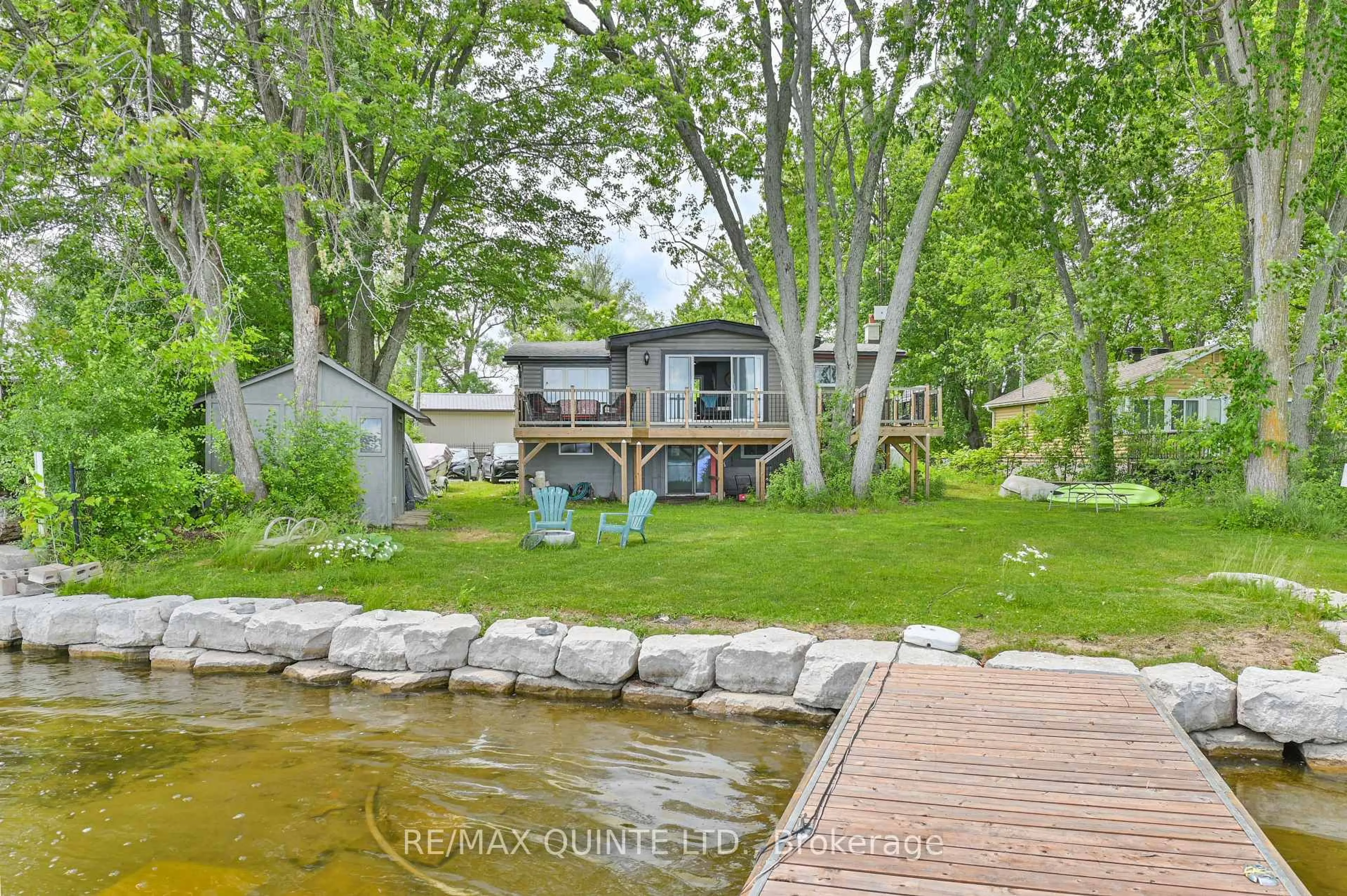A pic from outside/outdoor area/front of a property/back of a property/a pic from drone, water/lake/river/ocean view for 110 Hickory Bay Rd, Trent Hills Ontario K0L 1L0