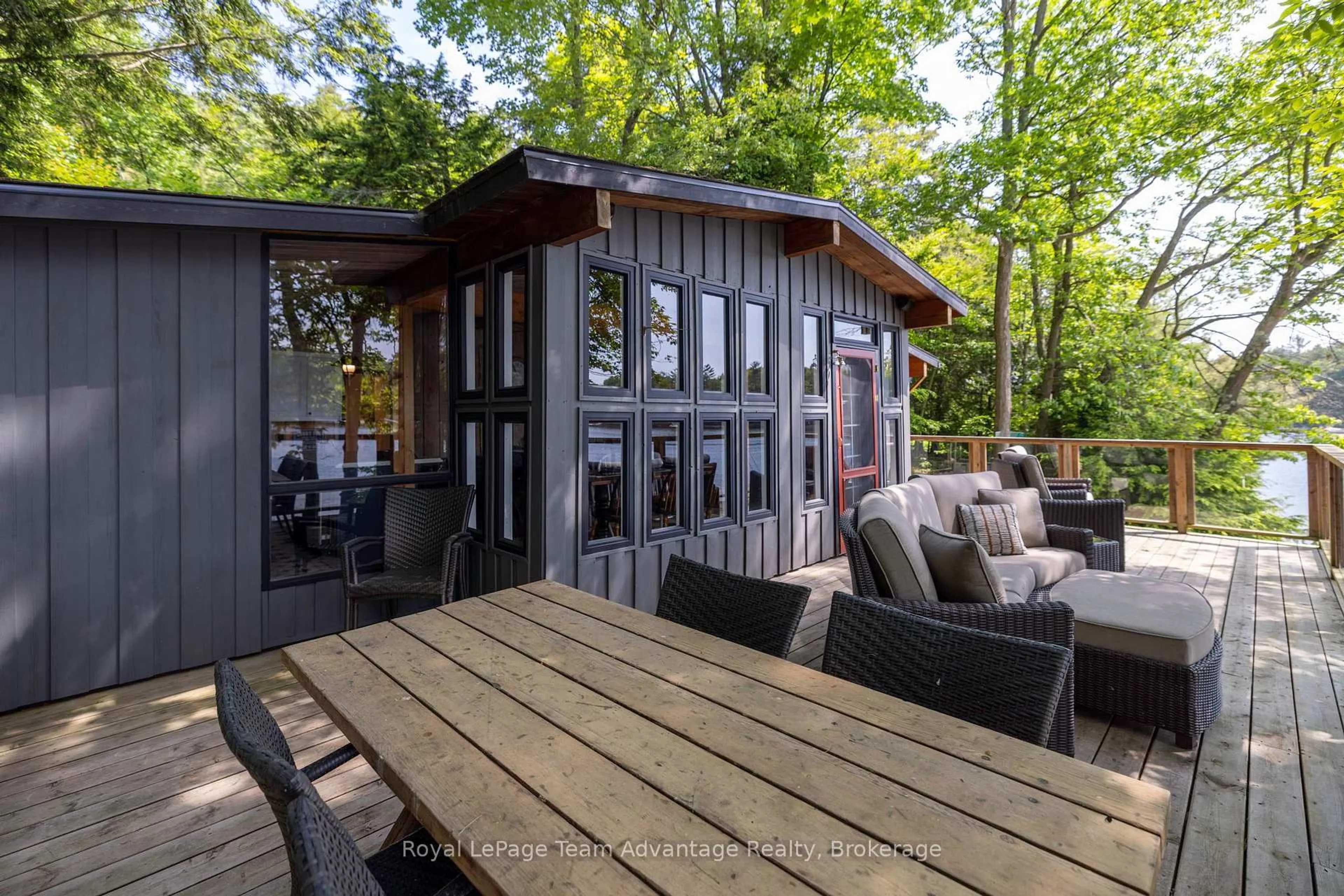 Patio, forest/trees view for 24 B717 Isabella Island, The Archipelago Ontario P2A 2X1