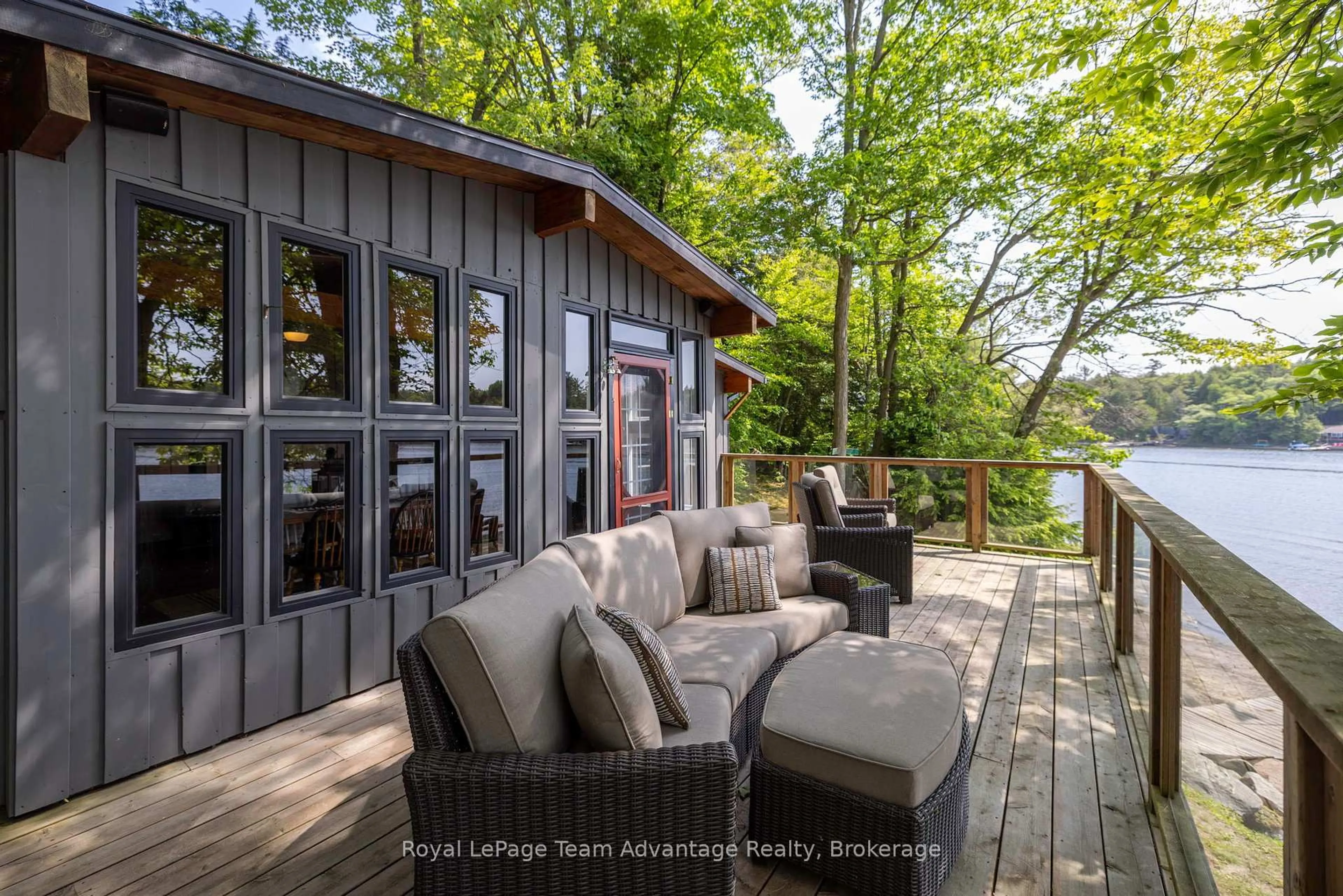 Patio, water/lake/river/ocean view for 24 B717 Isabella Island, The Archipelago Ontario P2A 2X1