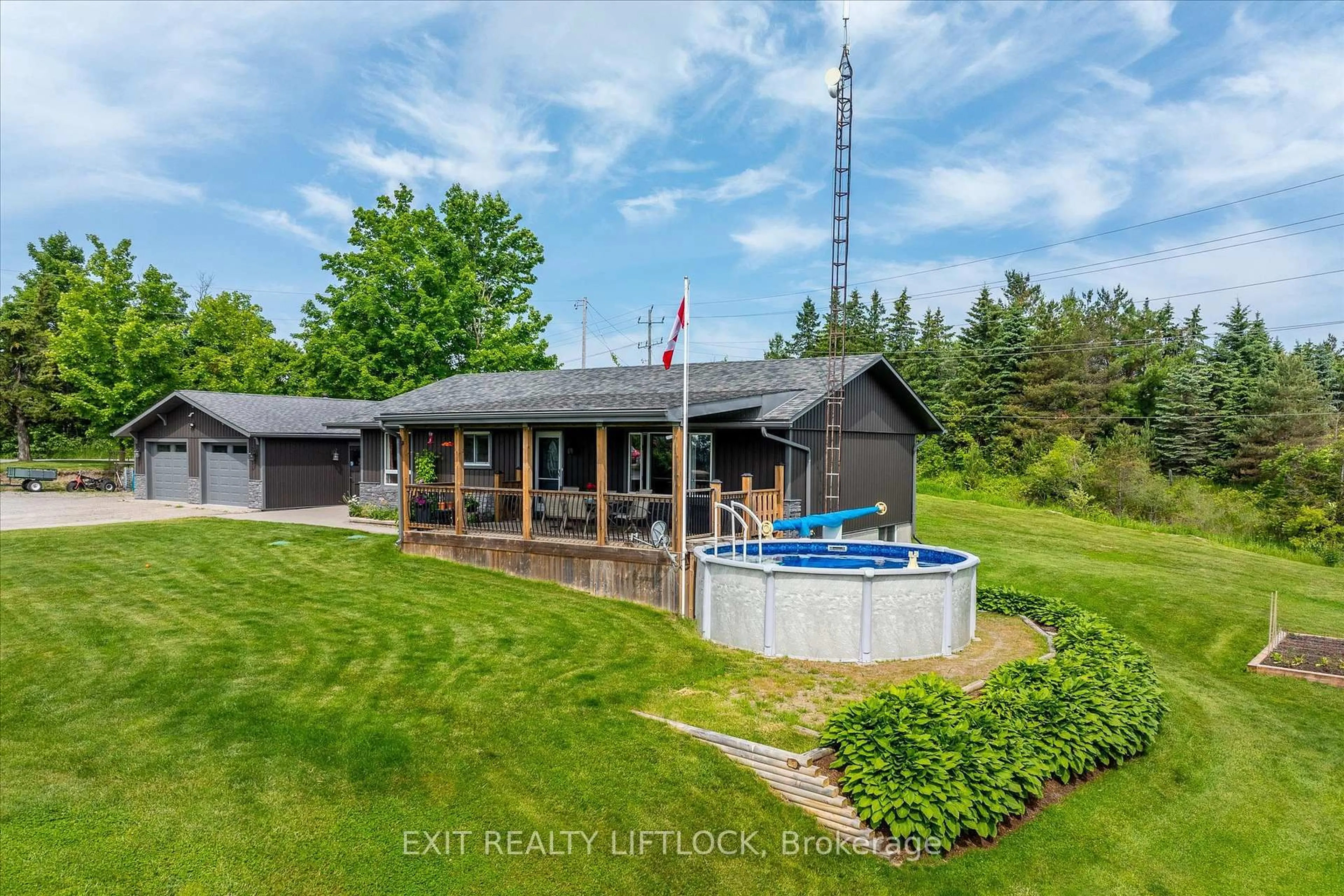 A pic from outside/outdoor area/front of a property/back of a property/a pic from drone, water/lake/river/ocean view for 243 Stewart Line, Cavan Monaghan Ontario L0A 1C0
