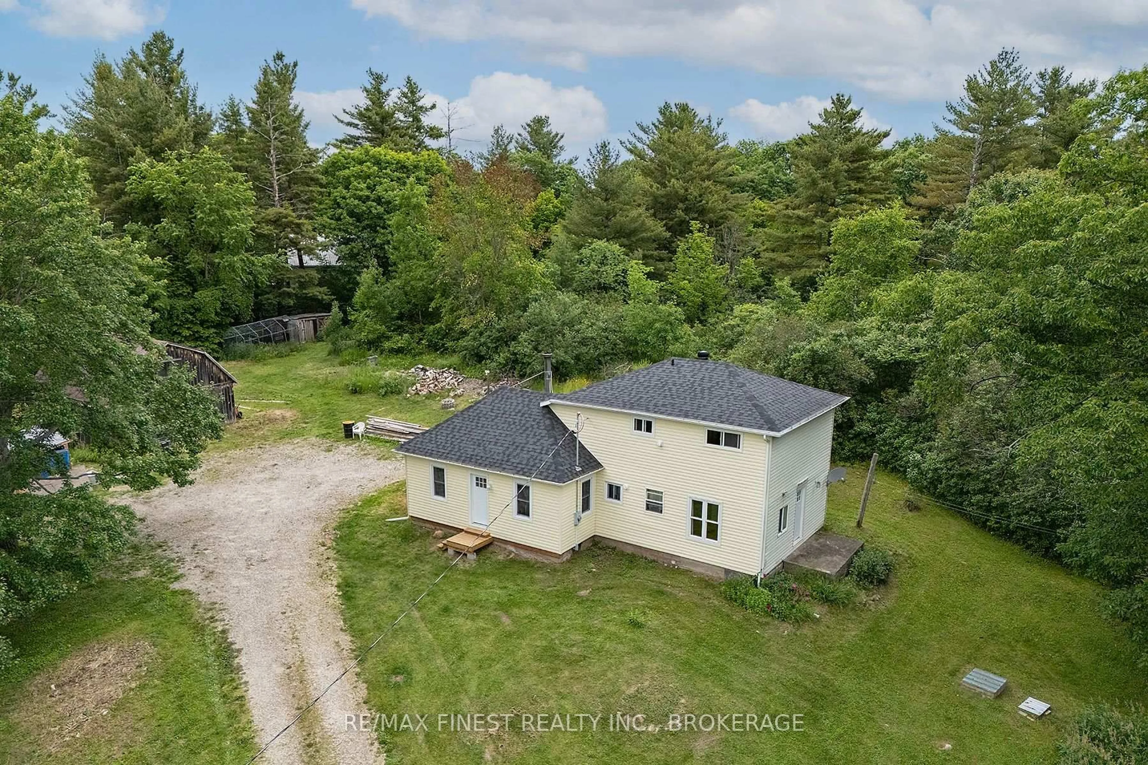 A pic from outside/outdoor area/front of a property/back of a property/a pic from drone, building for 9678 Highway 38, Godfrey Ontario K0H 1T0