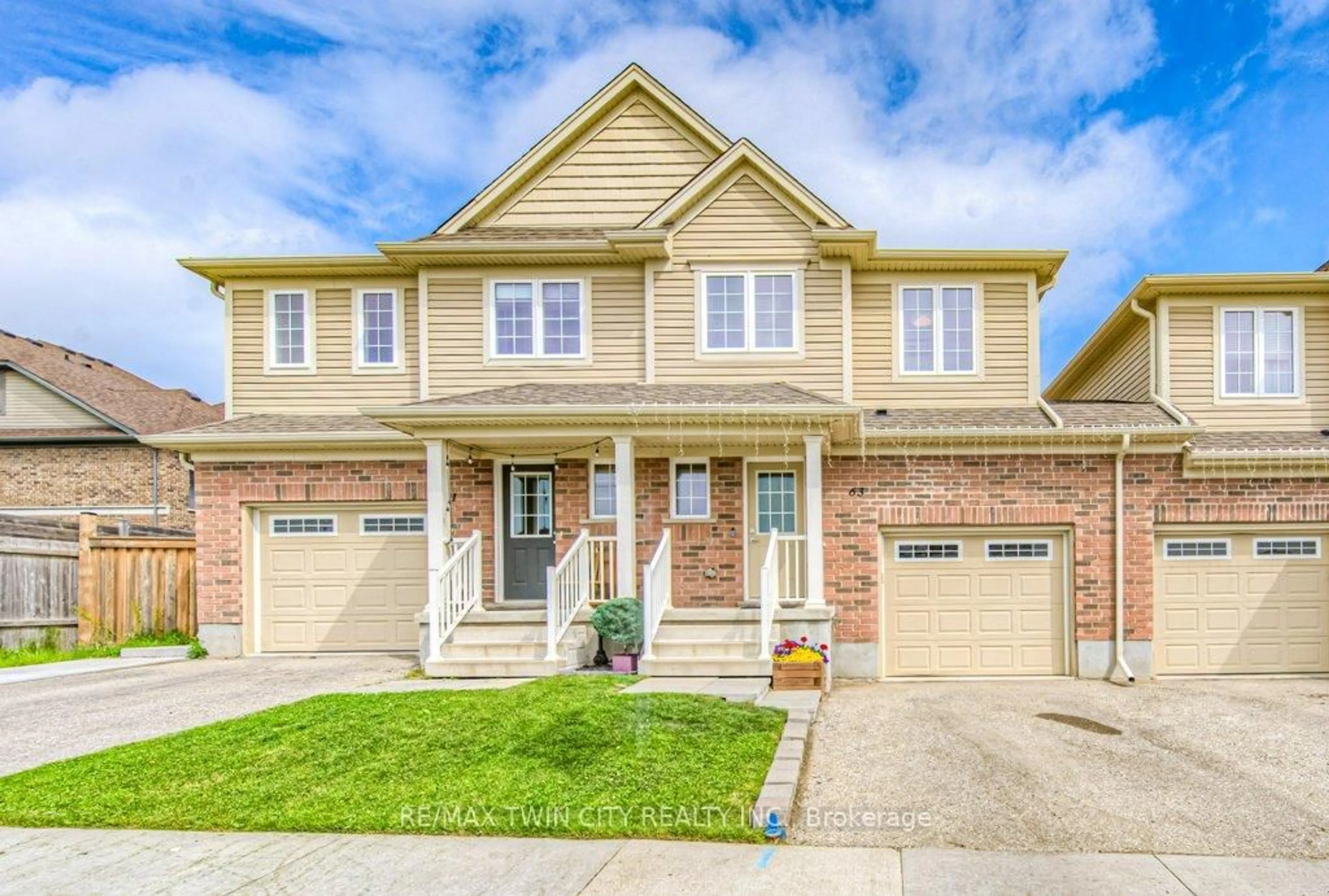 Home with brick exterior material, street for 63 GRAND FLATS Tr, Kitchener Ontario N2A 0J8