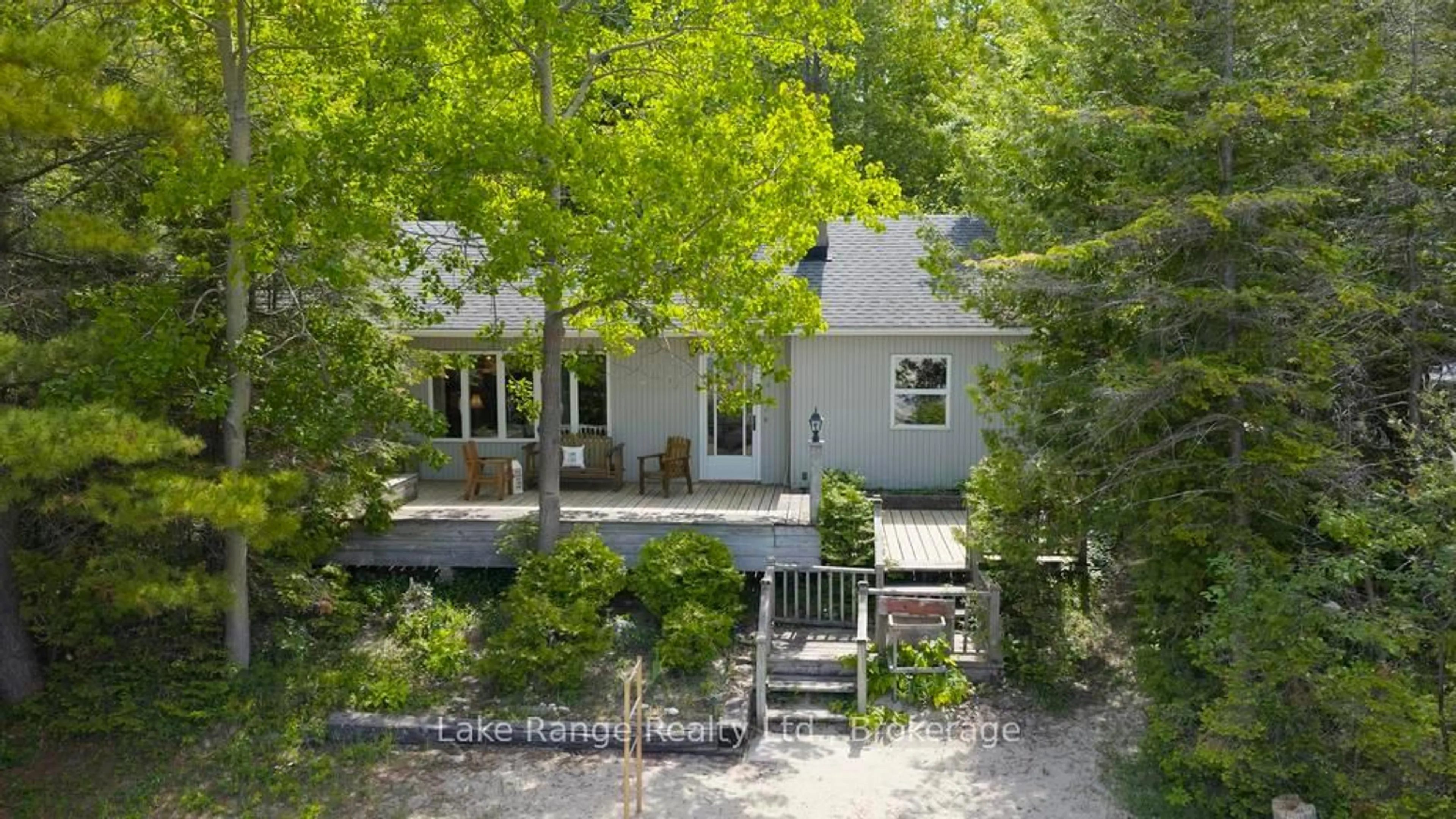 A pic from outside/outdoor area/front of a property/back of a property/a pic from drone, forest/trees view for 19 Collins Dr, Kincardine Ontario N0G 2T0