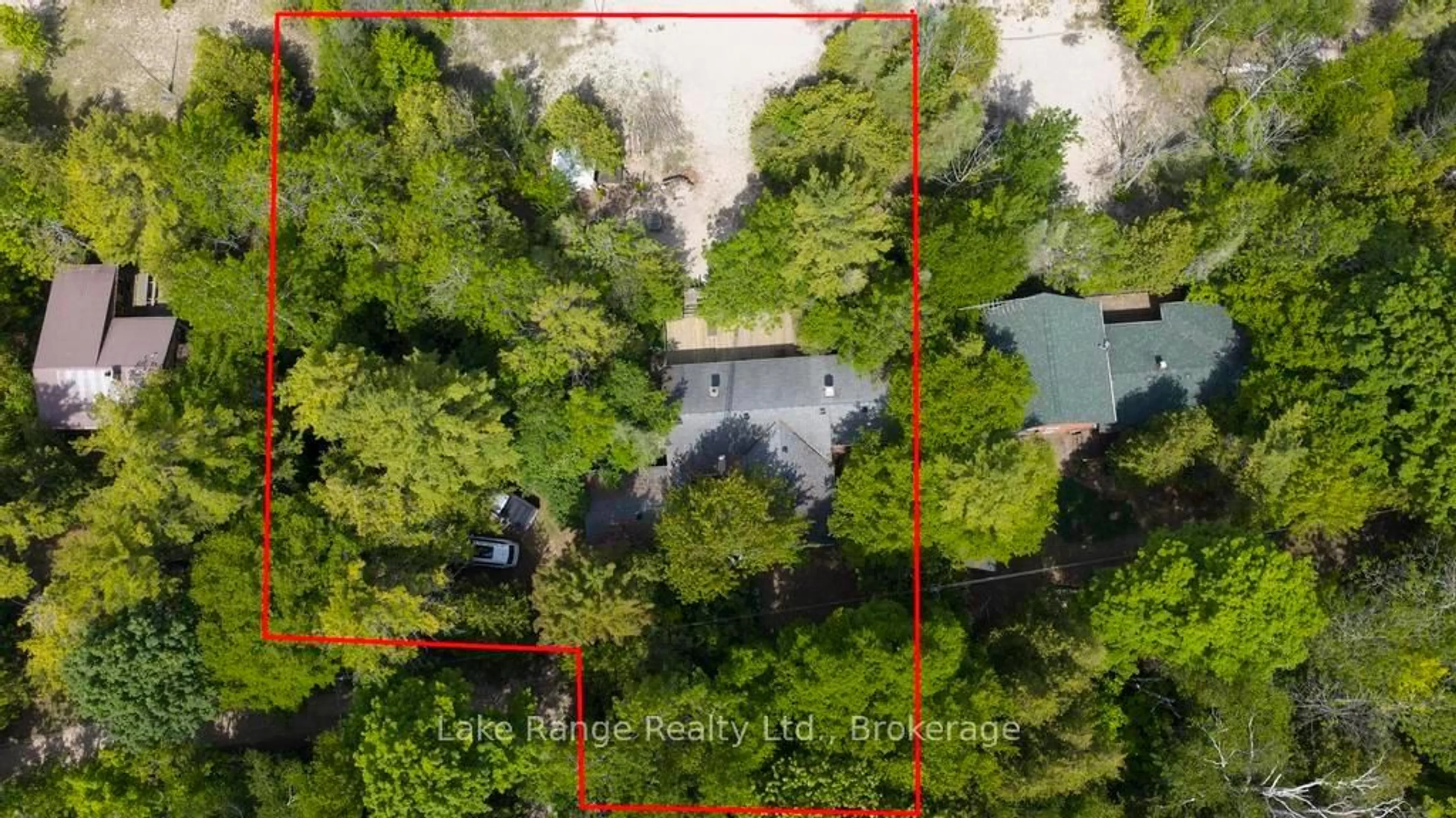 A pic from outside/outdoor area/front of a property/back of a property/a pic from drone, forest/trees view for 19 Collins Dr, Kincardine Ontario N0G 2T0
