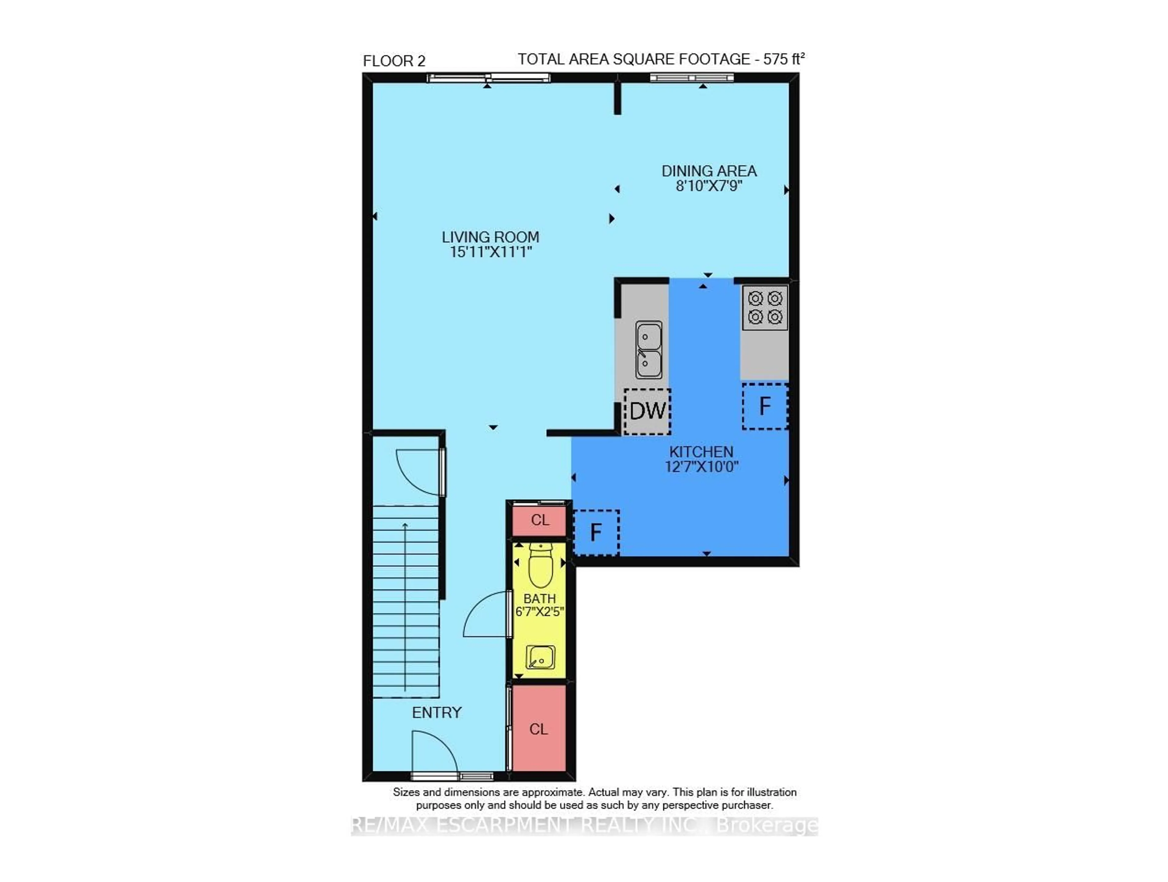 Floor plan for 262 Kenora Ave #40, Hamilton Ontario L8E 3Y3