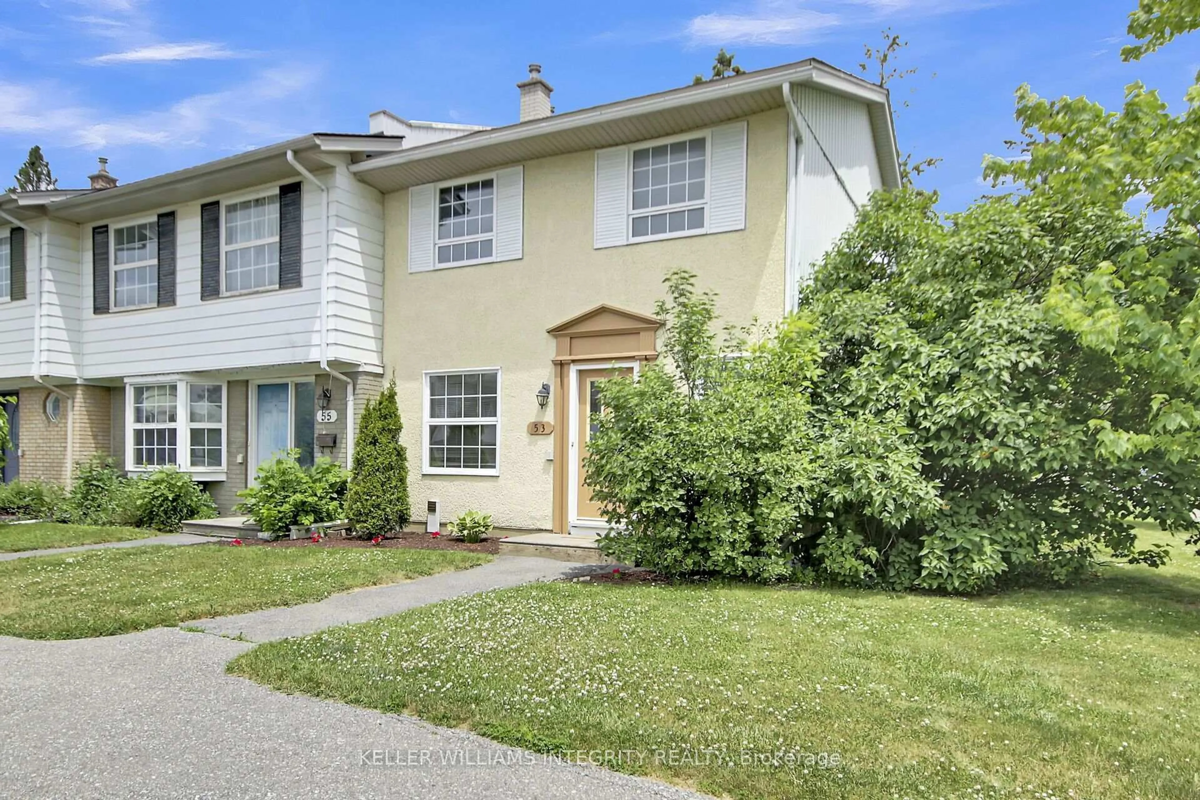 Home with vinyl exterior material, street for 53 Monterey Dr, Ottawa Ontario K2H 7A9