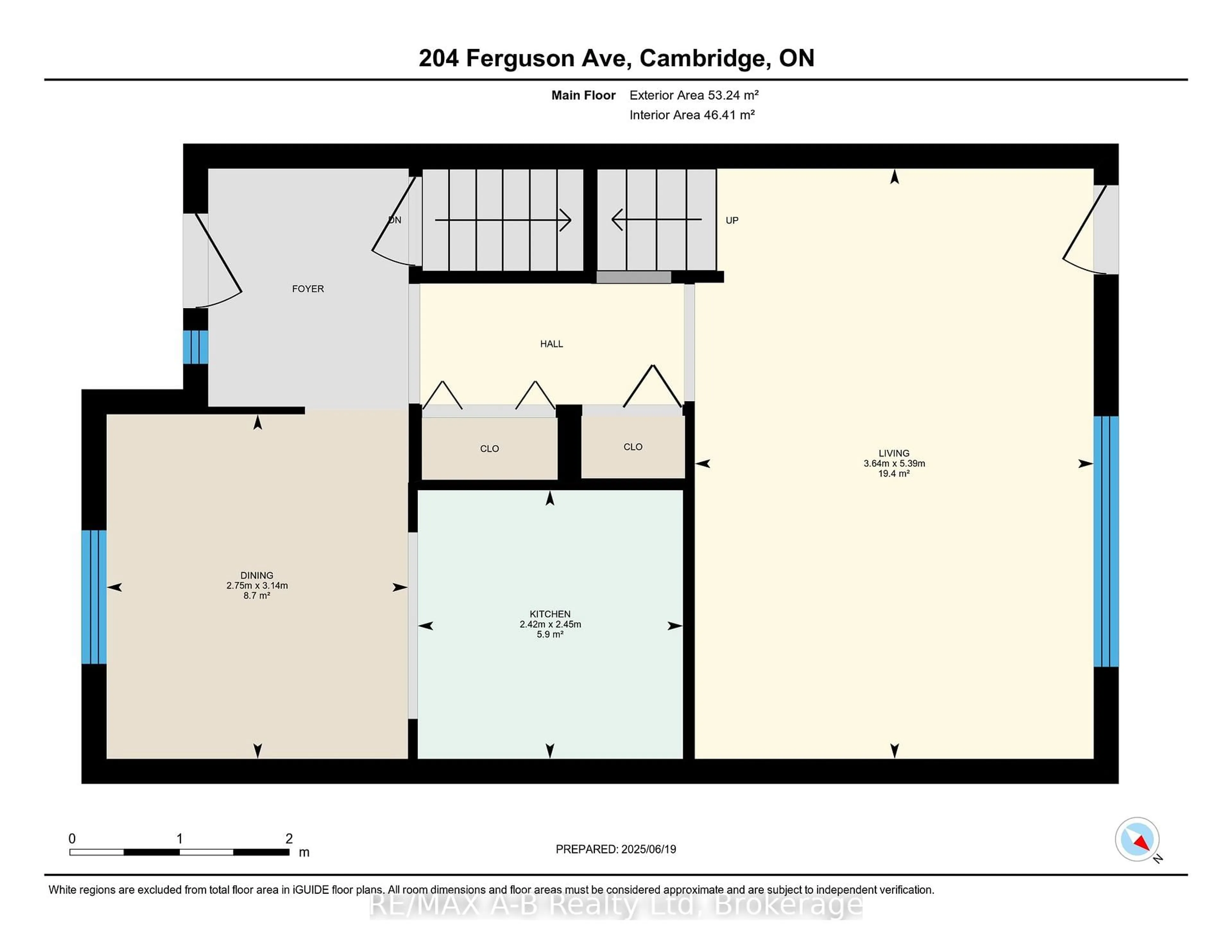 Floor plan for 204 Ferguson Ave, Cambridge Ontario N1R 6G2