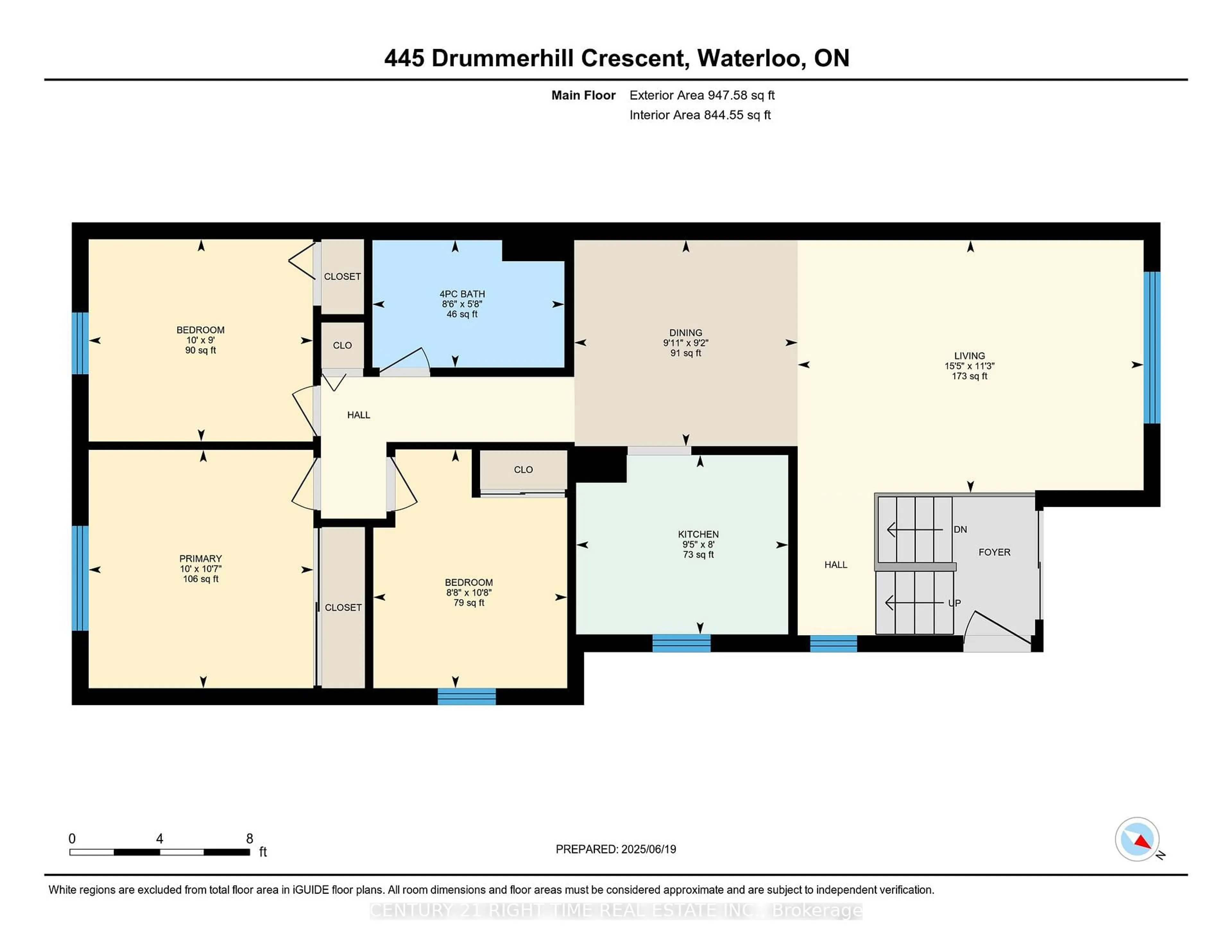 Floor plan for 445 Drummerhill Cres, Waterloo Ontario N2T 1G3