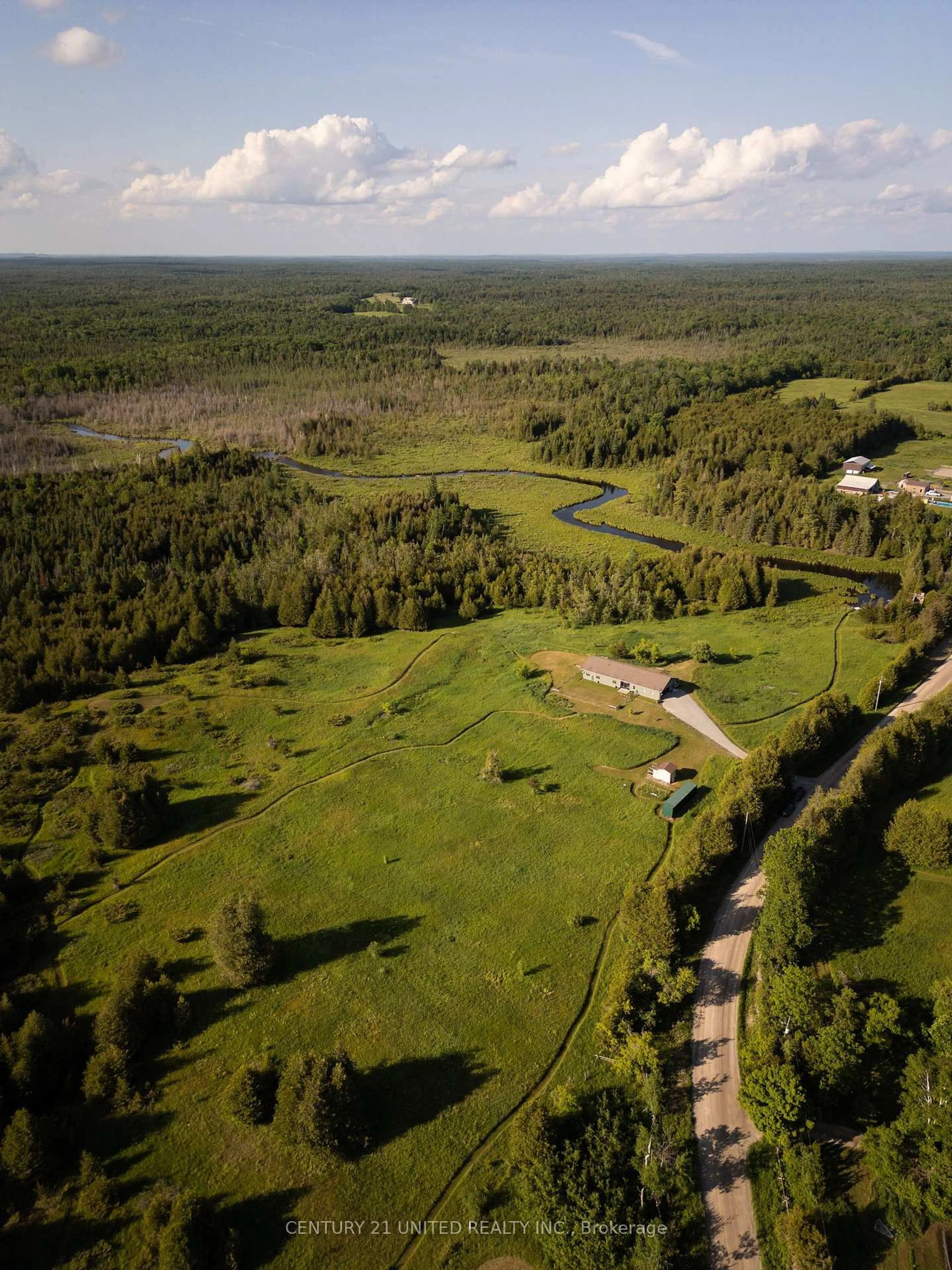 A pic from outside/outdoor area/front of a property/back of a property/a pic from drone, forest/trees view for 1480 Mill Line Rd, Douro-Dummer Ontario K0L 2V0