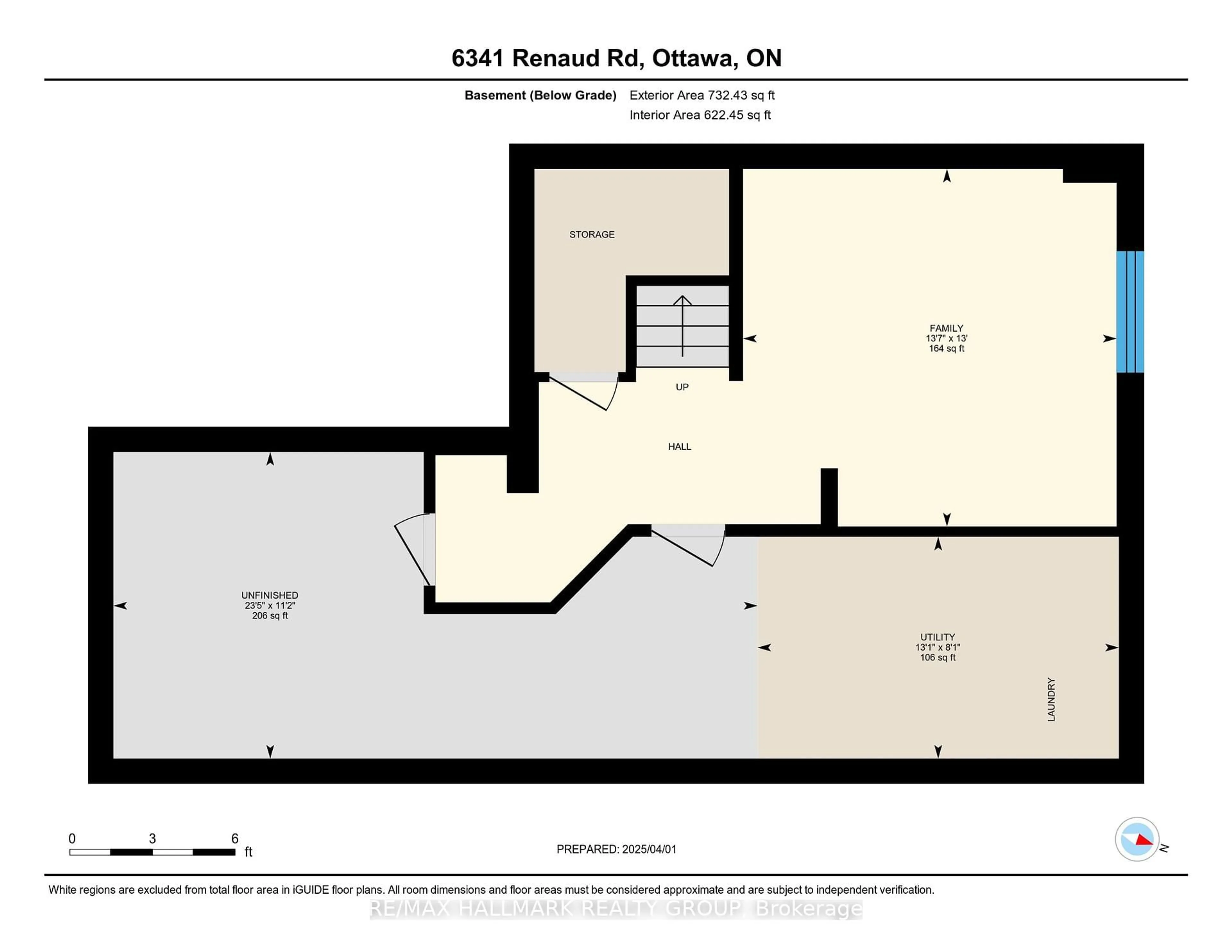 Floor plan for 6341 Renaud Rd, Ottawa Ontario K1W 0J4