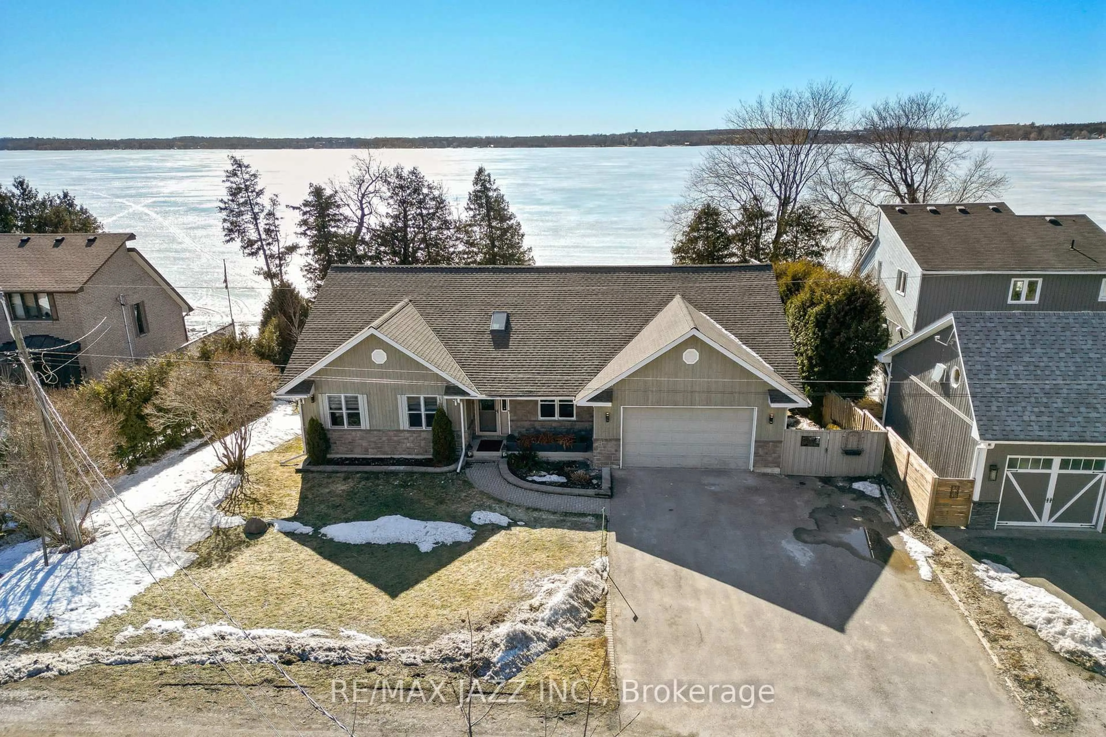 A pic from outside/outdoor area/front of a property/back of a property/a pic from drone, water/lake/river/ocean view for 30 Wakeford Rd, Kawartha Lakes Ontario K0M 2C0