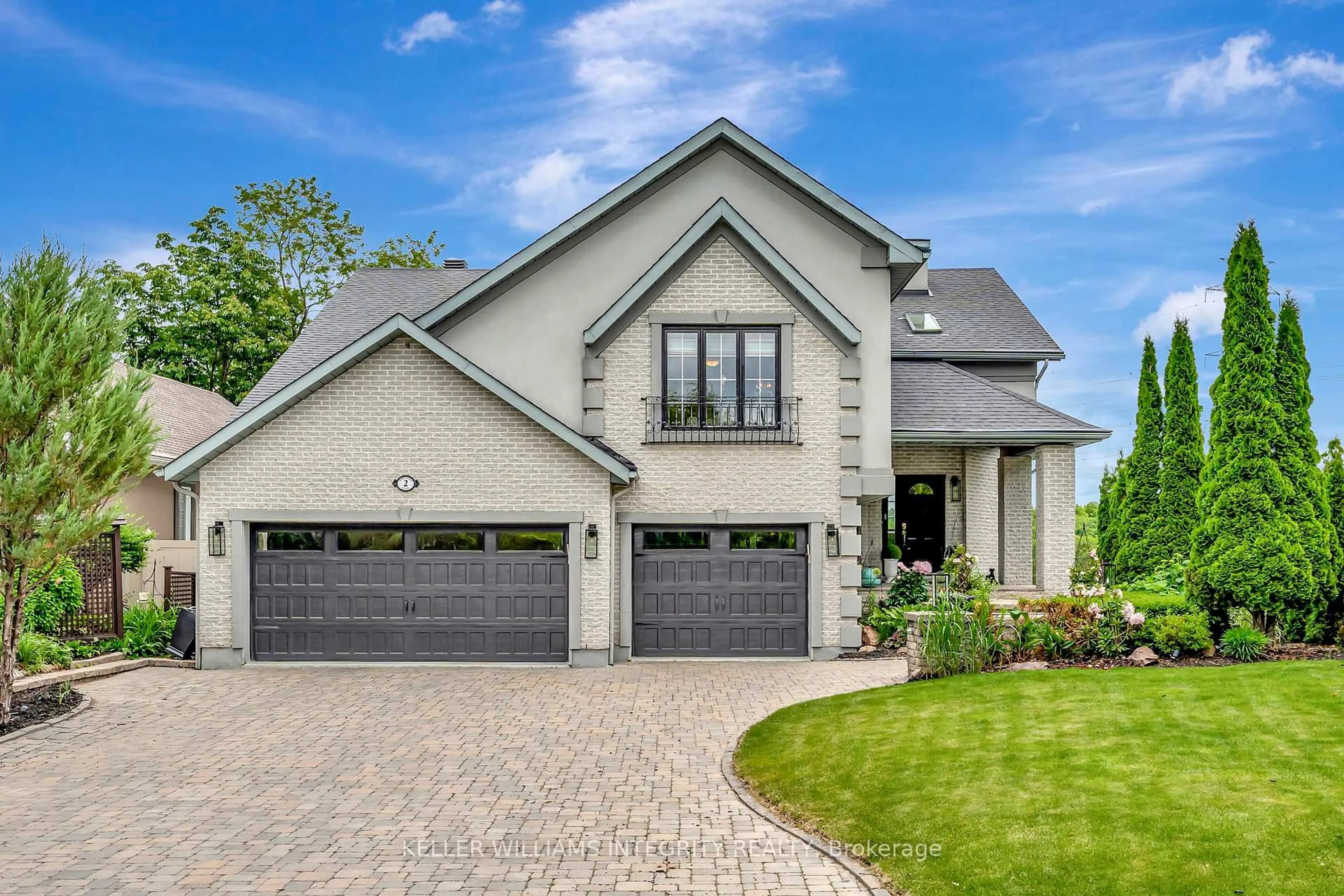 Home with brick exterior material, street for 2 Rideau Shore Crt, Ottawa Ontario K2C 3Y8