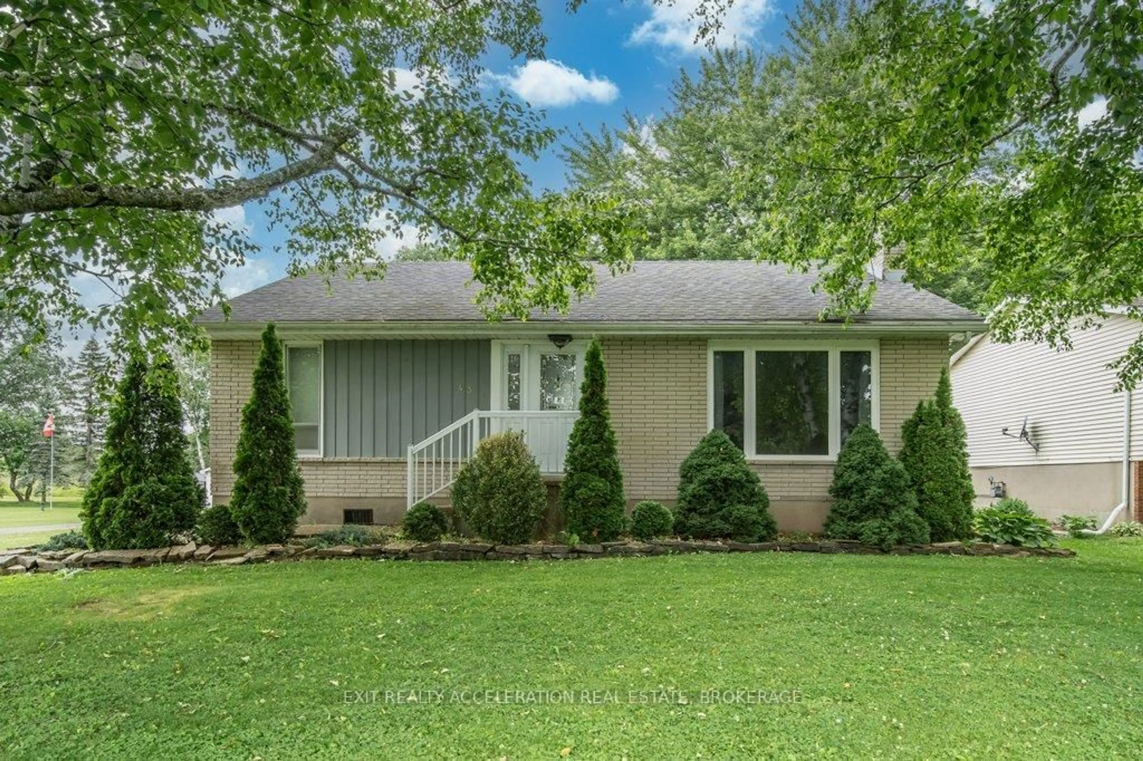 Home with vinyl exterior material, street for 43 Riverview Dr, Greater Napanee Ontario K7R 3A1