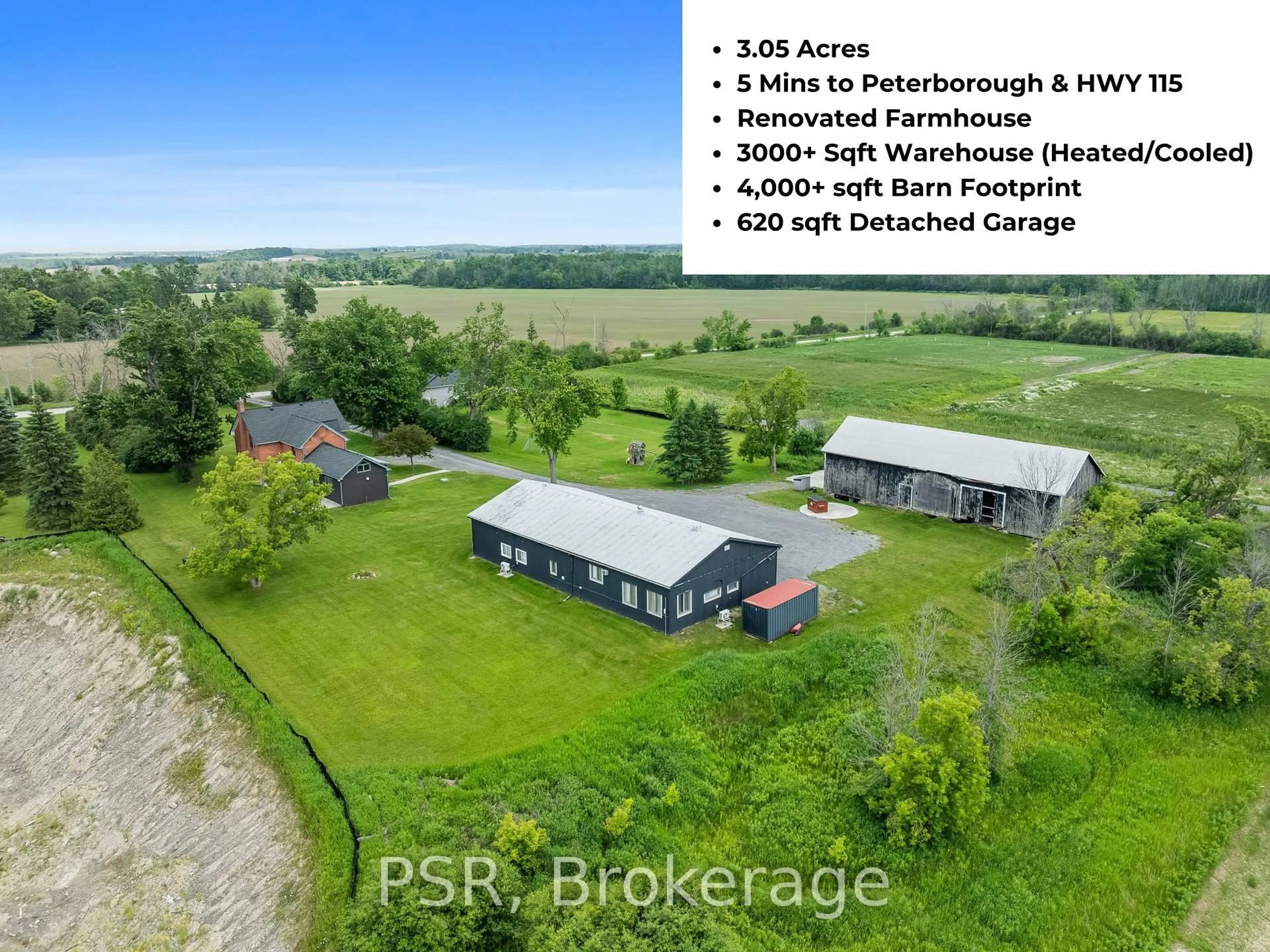 A pic from outside/outdoor area/front of a property/back of a property/a pic from drone, building for 1786 Matchett Line, Otonabee-South Monaghan Ontario K9J 6Y3