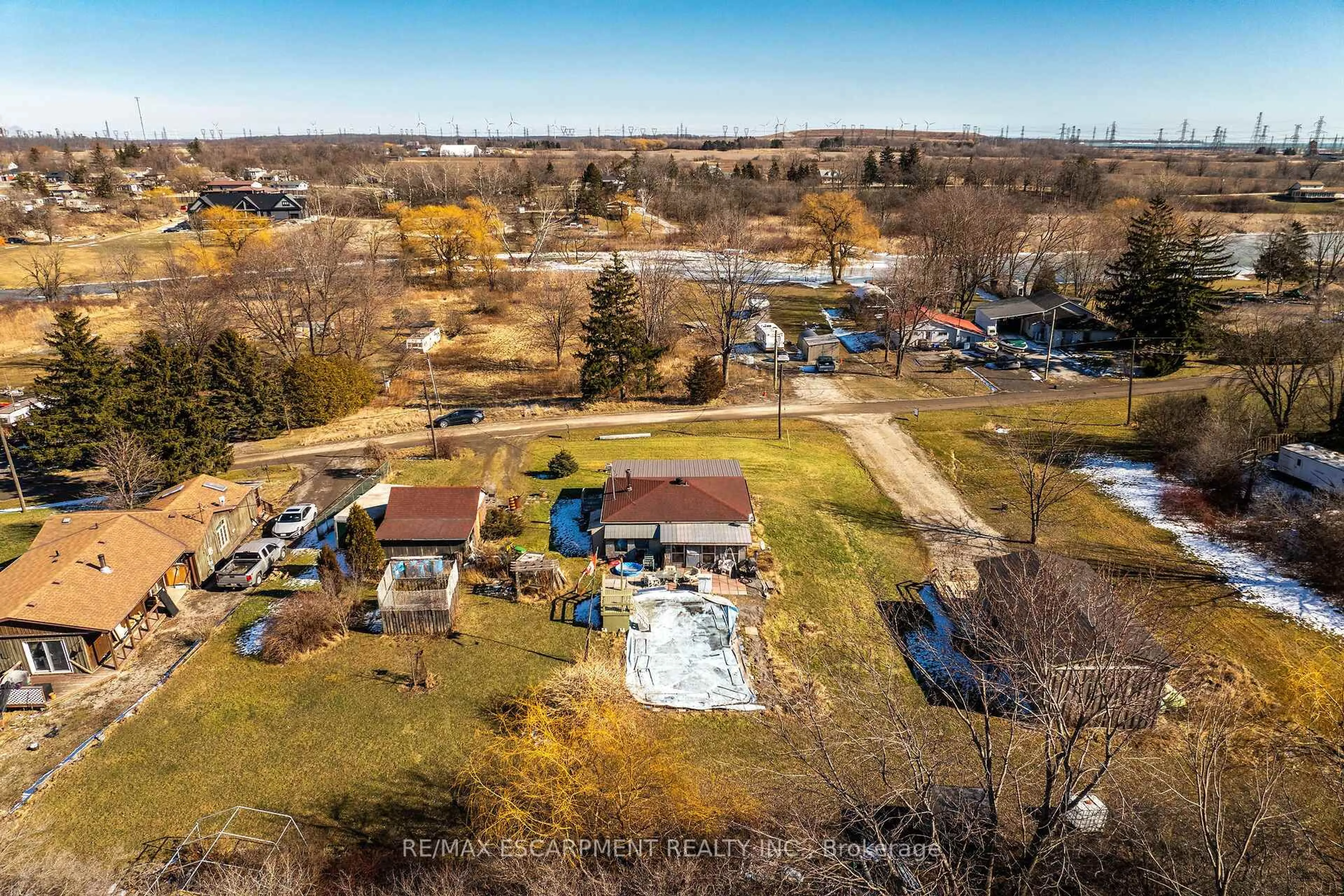 A pic from outside/outdoor area/front of a property/back of a property/a pic from drone, street for 36 Nanticoke Valley Rd, Haldimand Ontario N0A 1L0