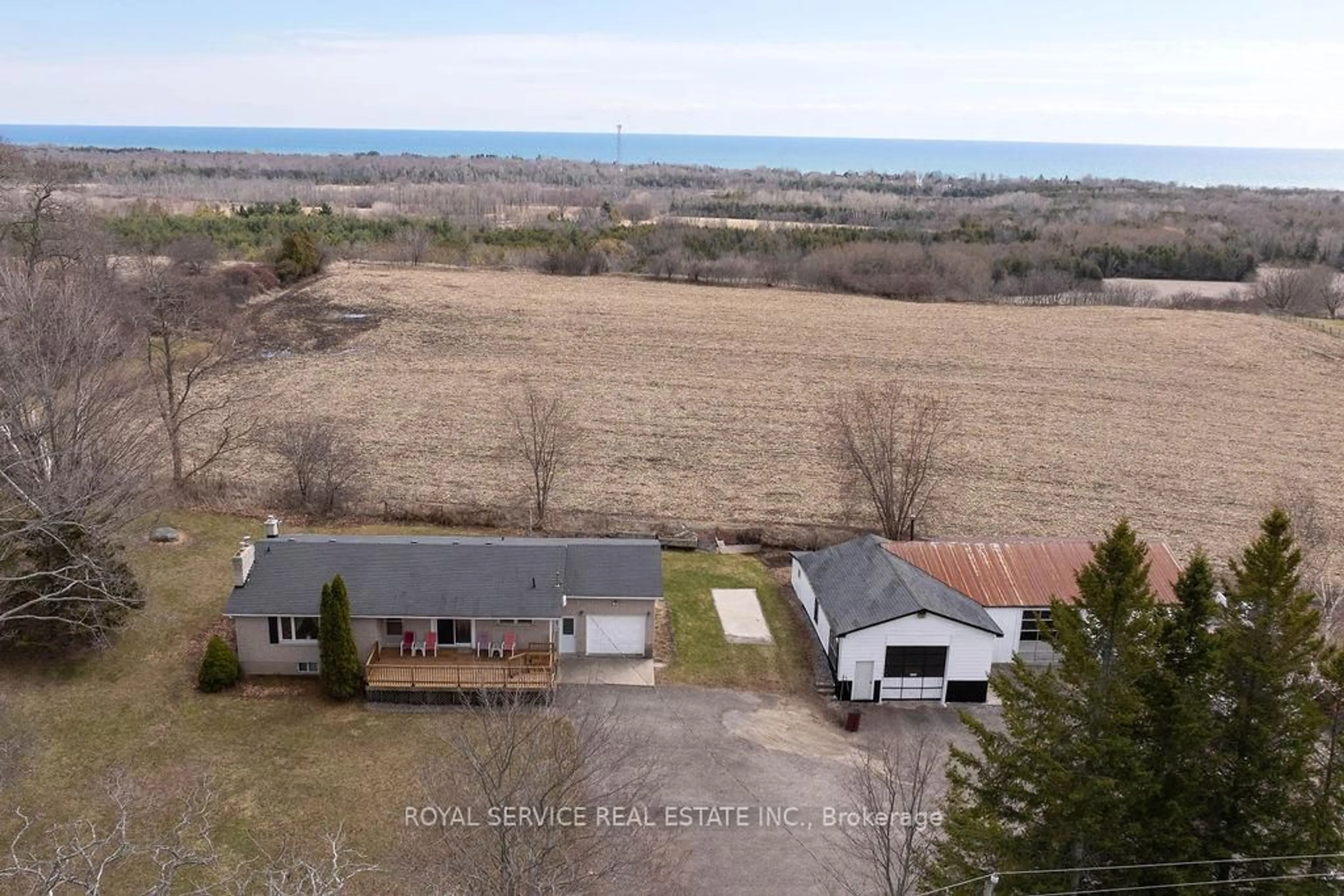 A pic from outside/outdoor area/front of a property/back of a property/a pic from drone, water/lake/river/ocean view for 155 Drivers Rest Rd, Alnwick/Haldimand Ontario K0K 2G0