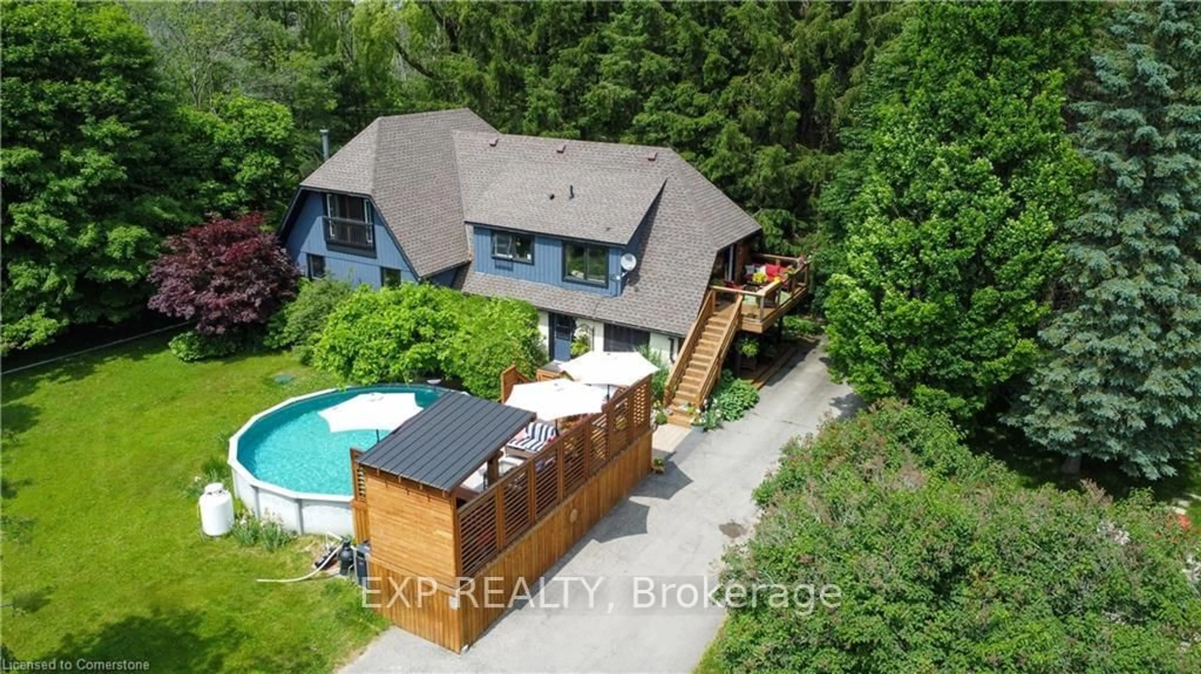 A pic from outside/outdoor area/front of a property/back of a property/a pic from drone, water/lake/river/ocean view for 5794 Tenth Line, Erin Ontario N0B 1T0