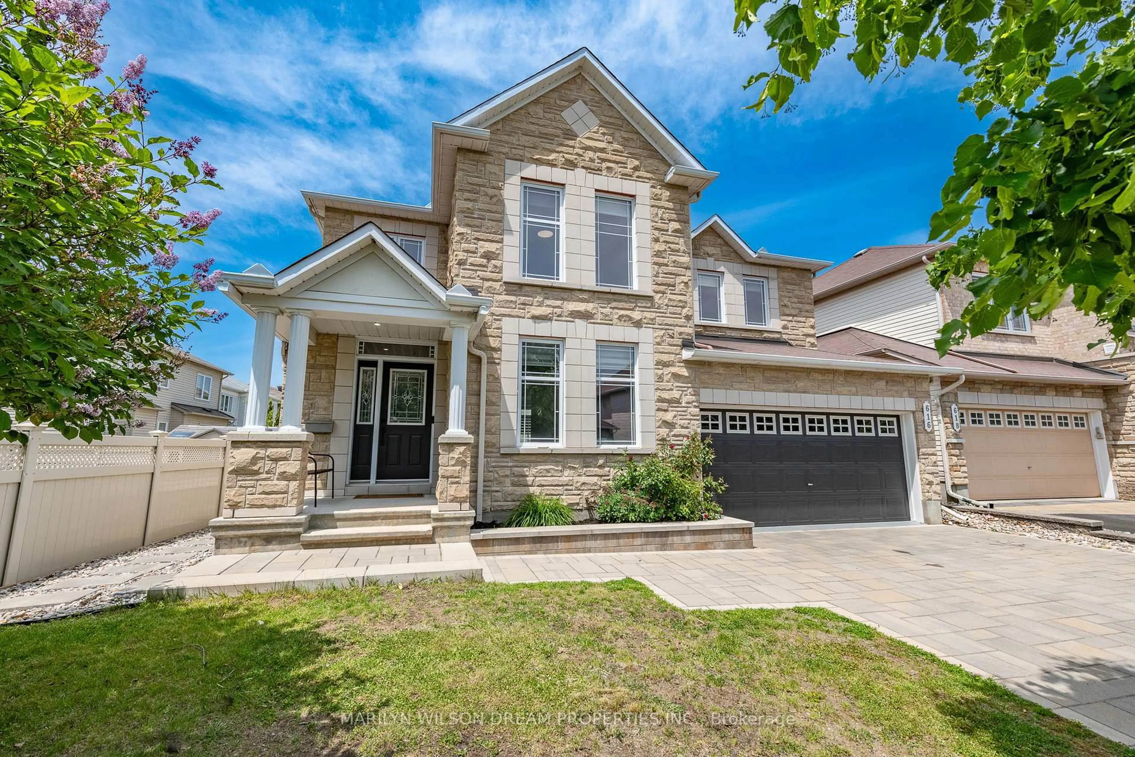 Home with brick exterior material, street for 616 New Liskeard Cres, Ottawa Ontario K2J 0N4
