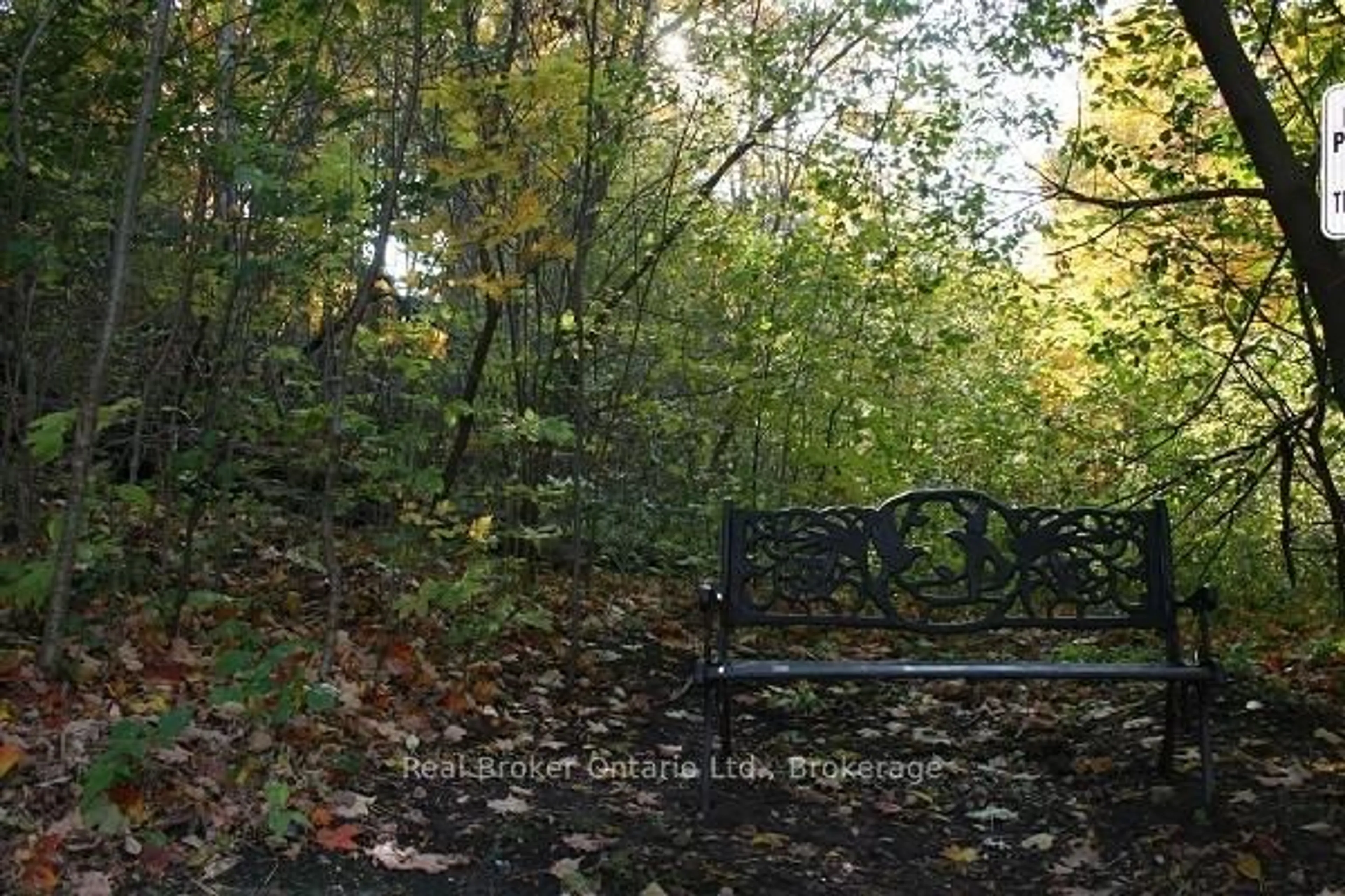 Patio, forest/trees view for 350 Doon Valley Dr #002F, Kitchener Ontario N2P 2M9