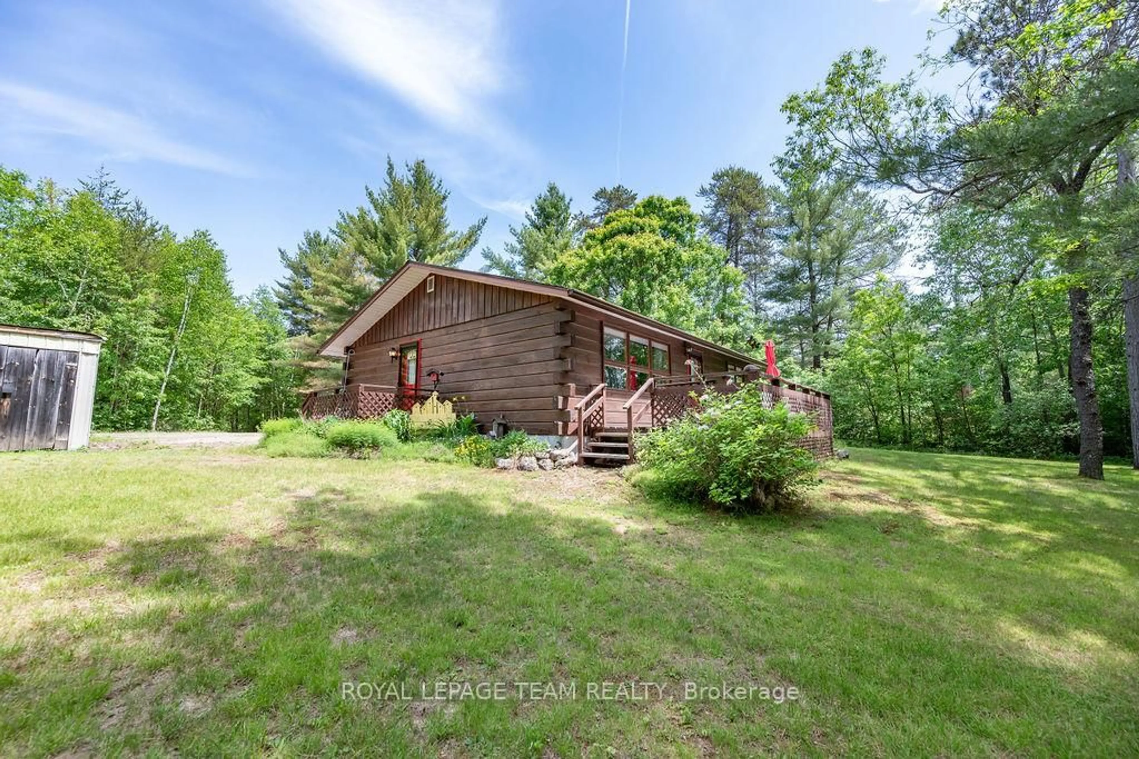 A pic from outside/outdoor area/front of a property/back of a property/a pic from drone, forest/trees view for 153 Recoskie Lane, Killaloe Ontario K0J 2A0