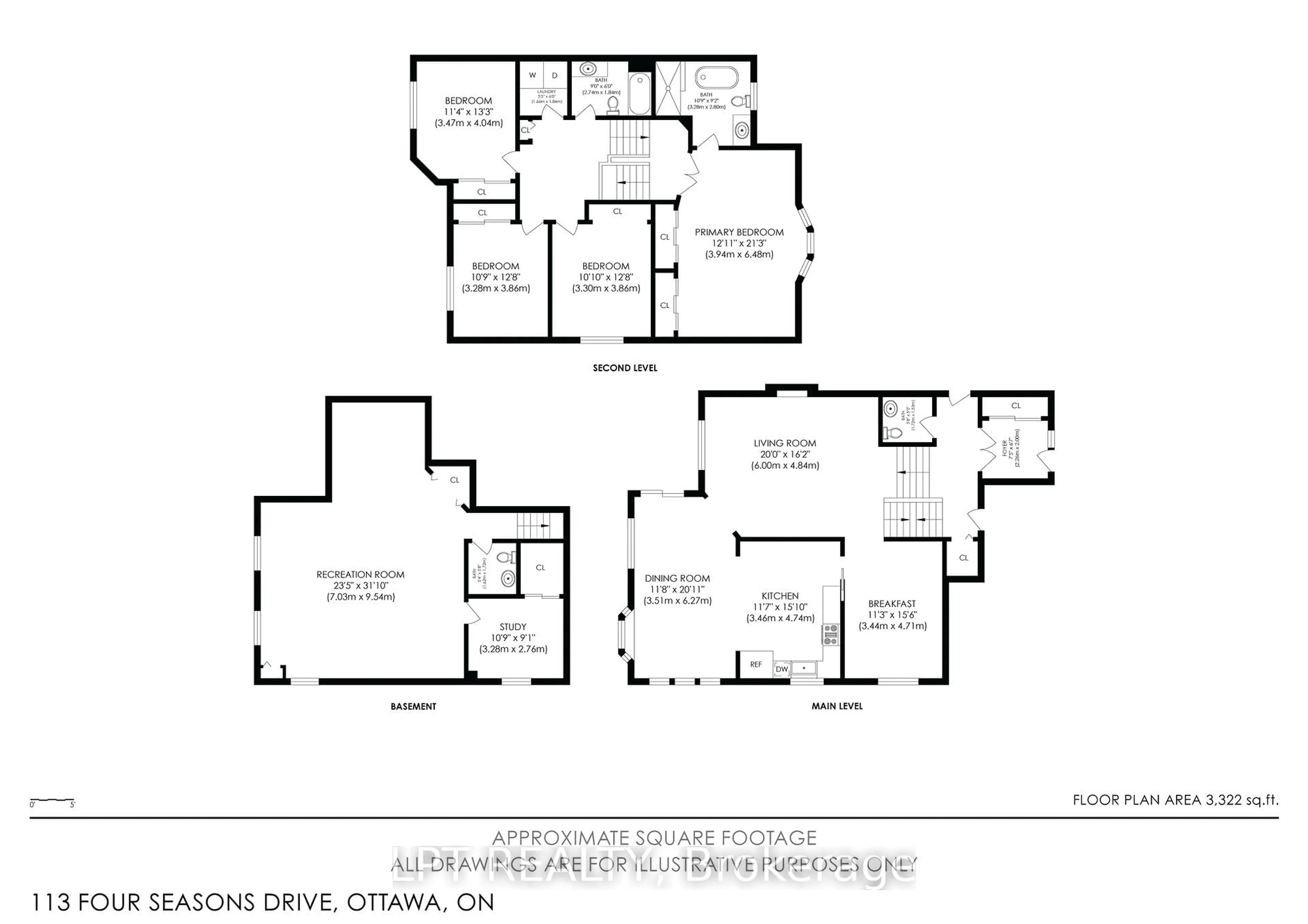 Floor plan for 113 Four Seasons Dr, Ottawa Ontario K2E 7R1