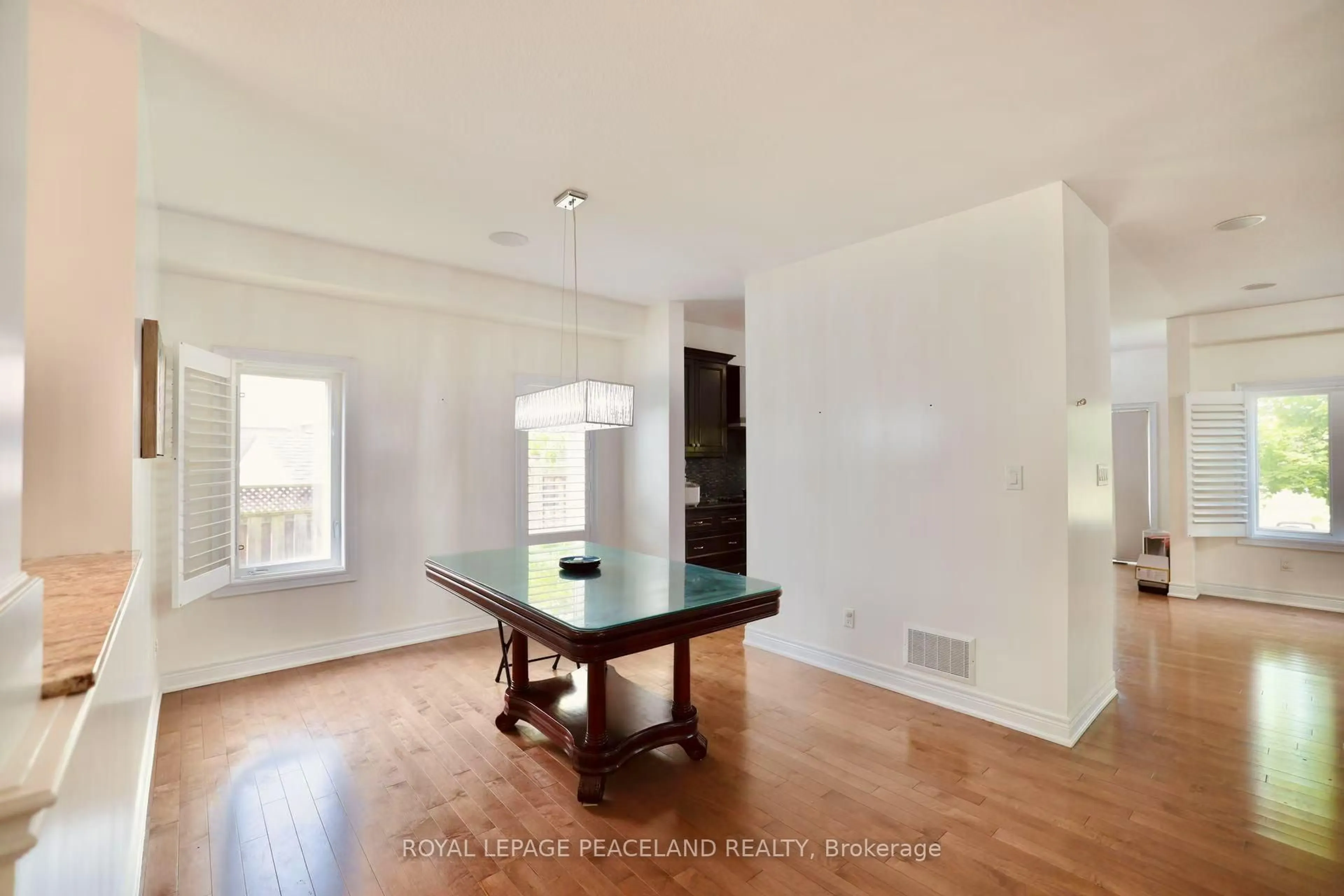 Dining room, wood/laminate floor for 145 Redtail St, Kitchener Ontario N2K 4J5