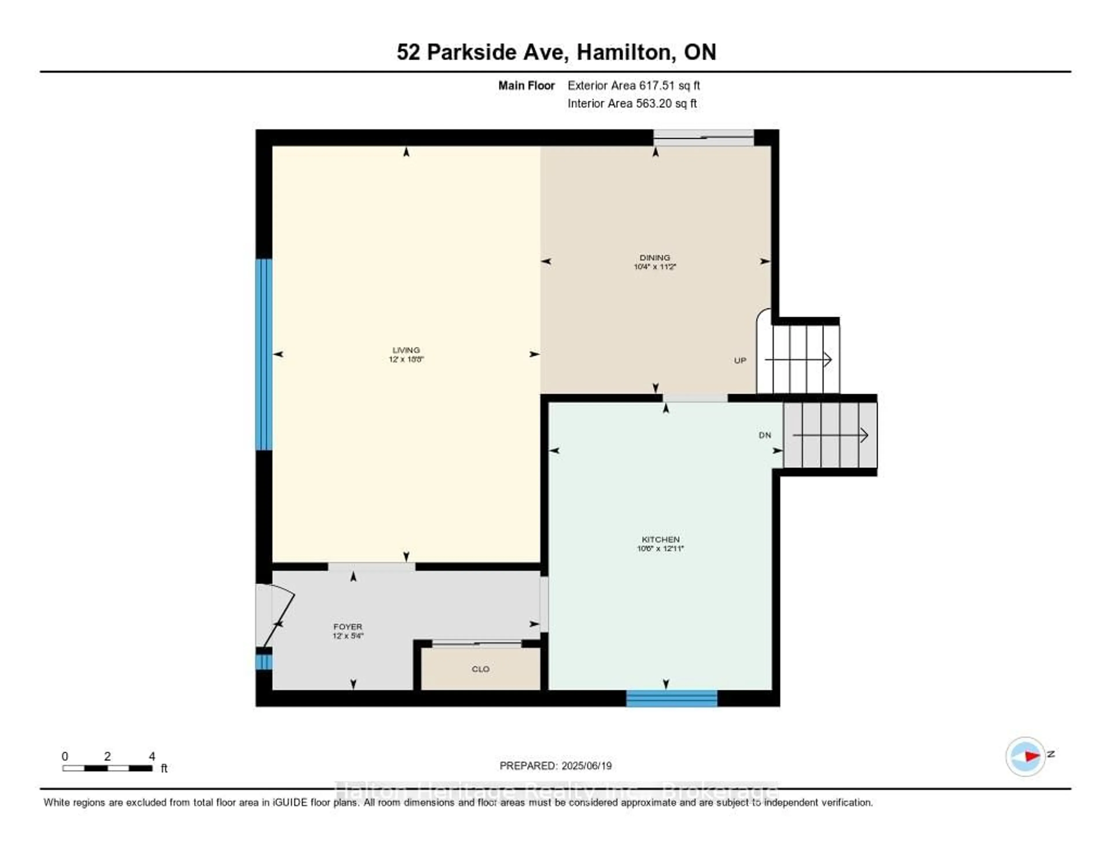 Floor plan for 52 Parkside Ave, Hamilton Ontario L9H 2S7