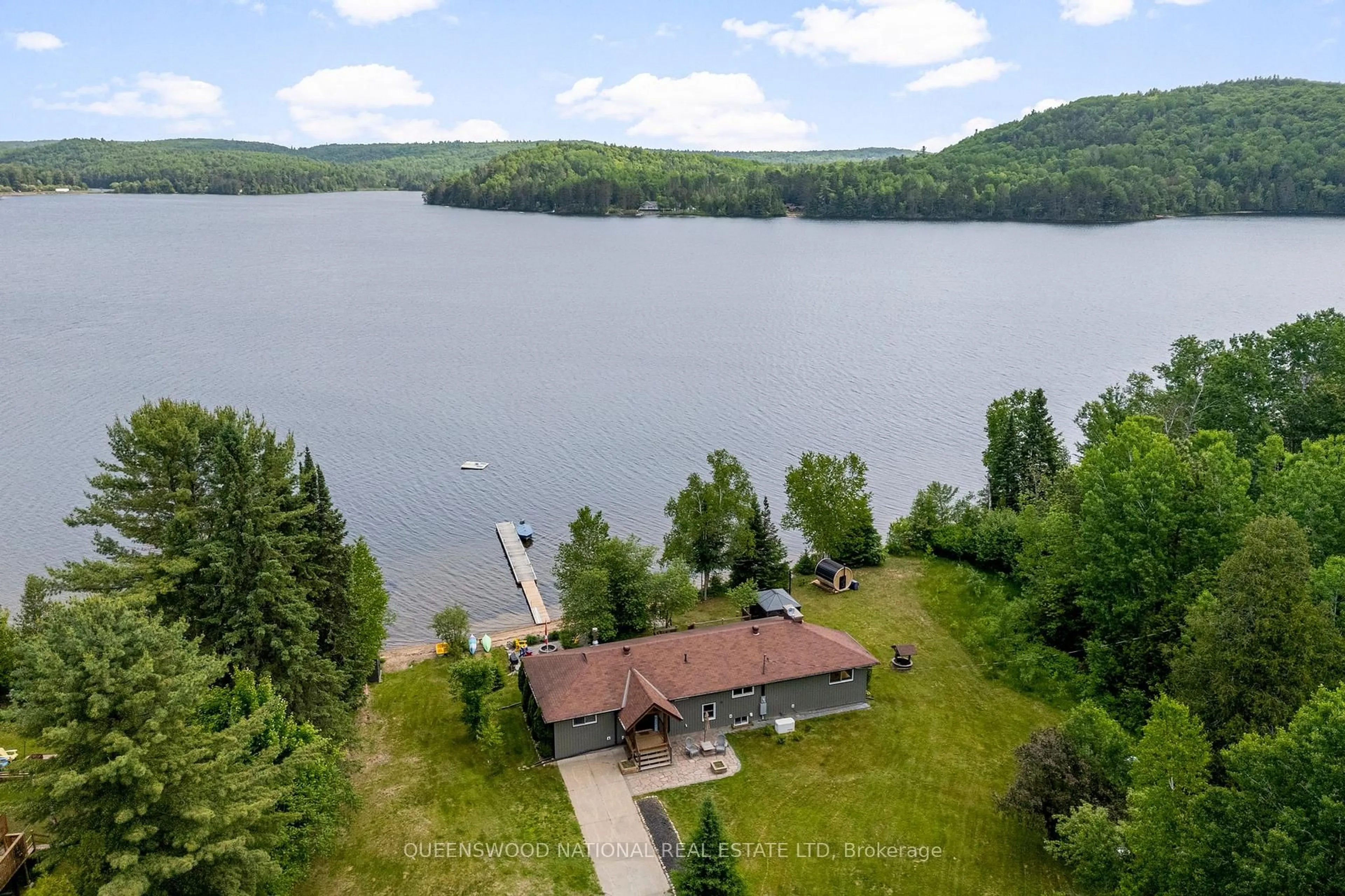 A pic from outside/outdoor area/front of a property/back of a property/a pic from drone, water/lake/river/ocean view for 272 Wiltom Dr, Barry's Bay Ontario K0J 1B0