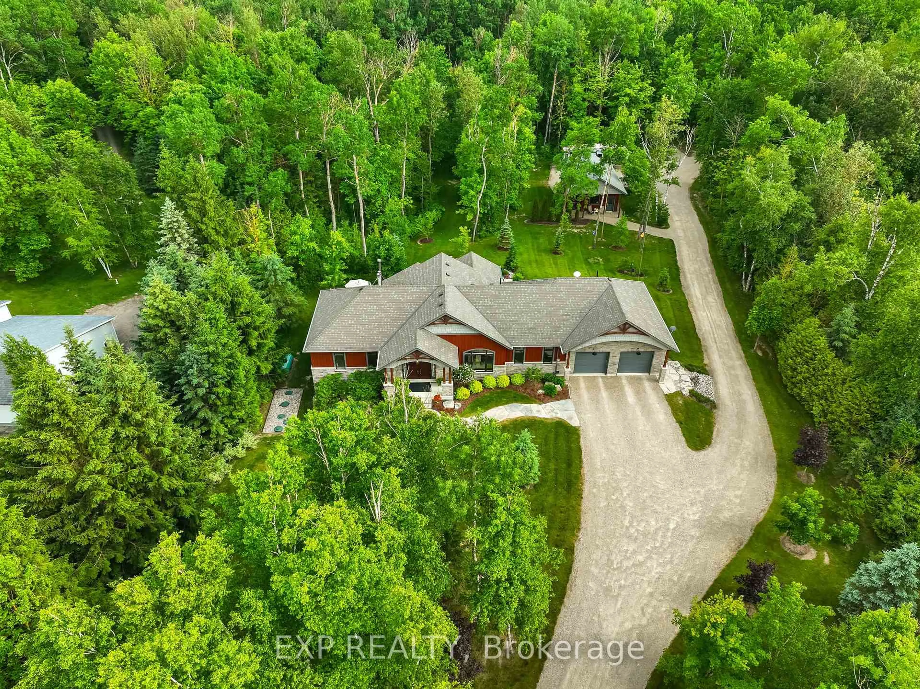 A pic from outside/outdoor area/front of a property/back of a property/a pic from drone, forest/trees view for 282258 Concession 4-5 Rd, East Luther Grand Valley Ontario L9W 0W4
